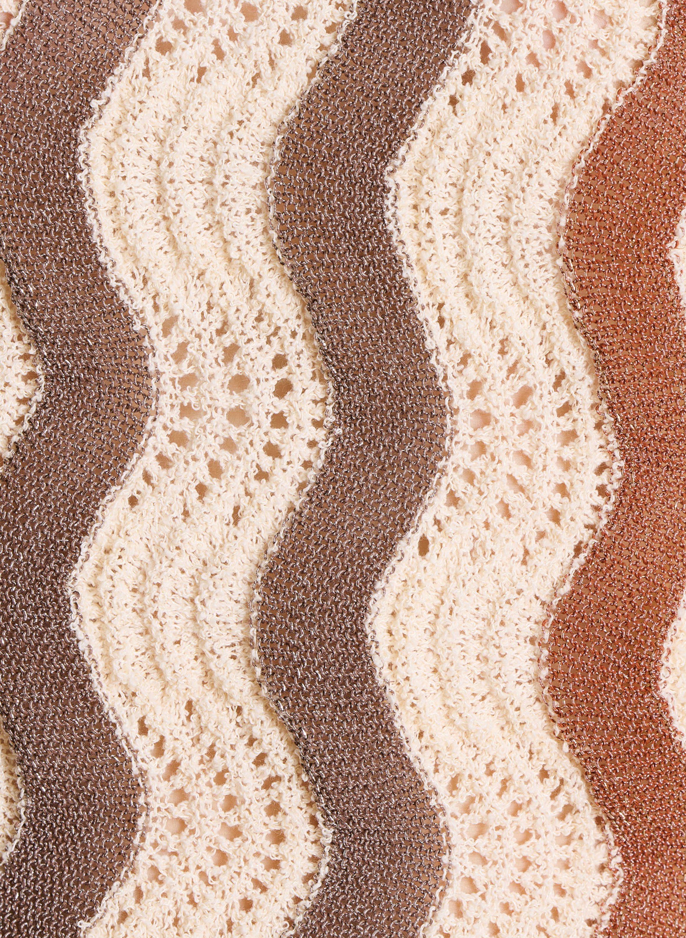 Pull à rayures col rond LA FEE MARABOUTEE Marron