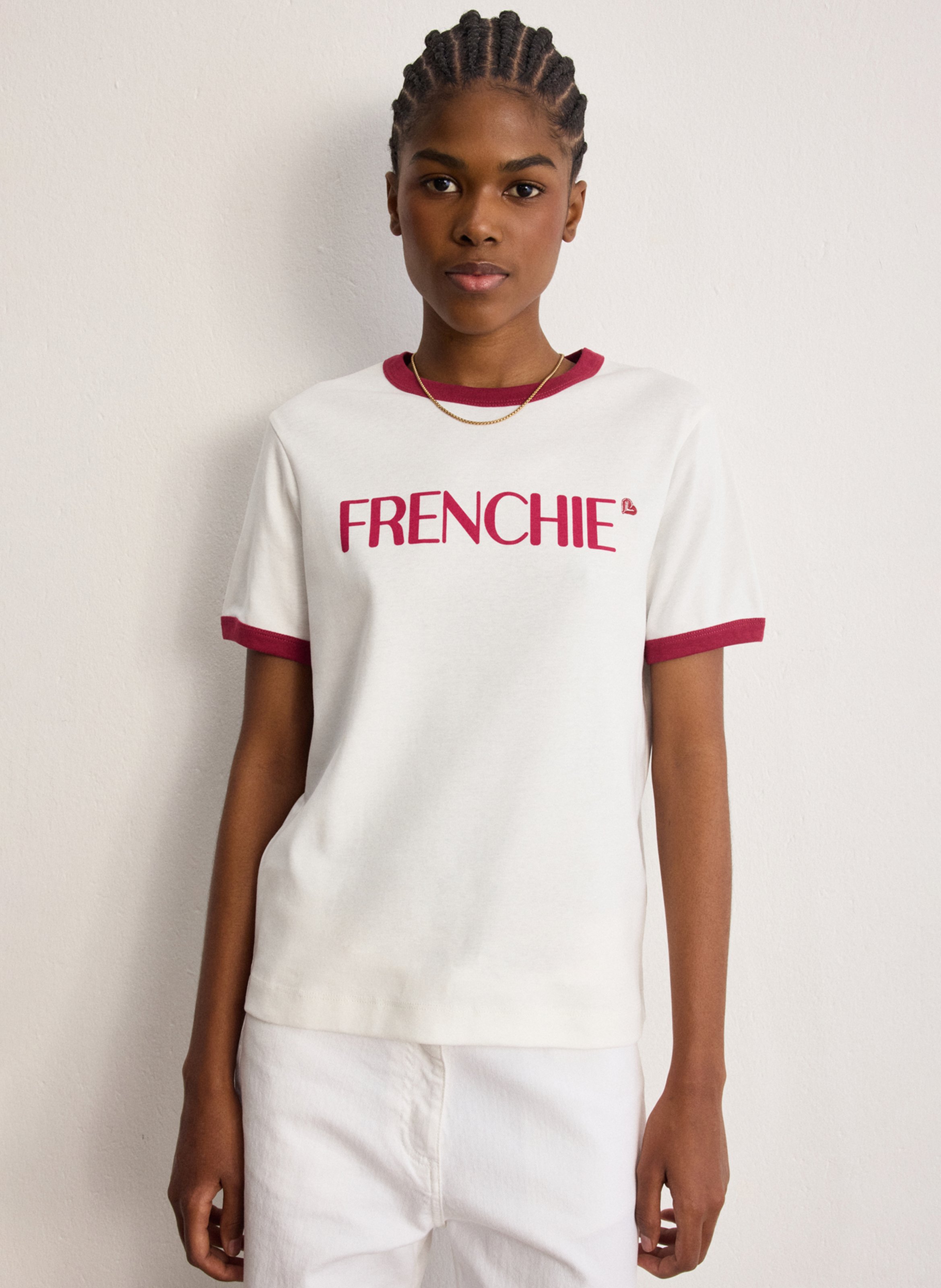 Effen T-shirt PABLO Wit