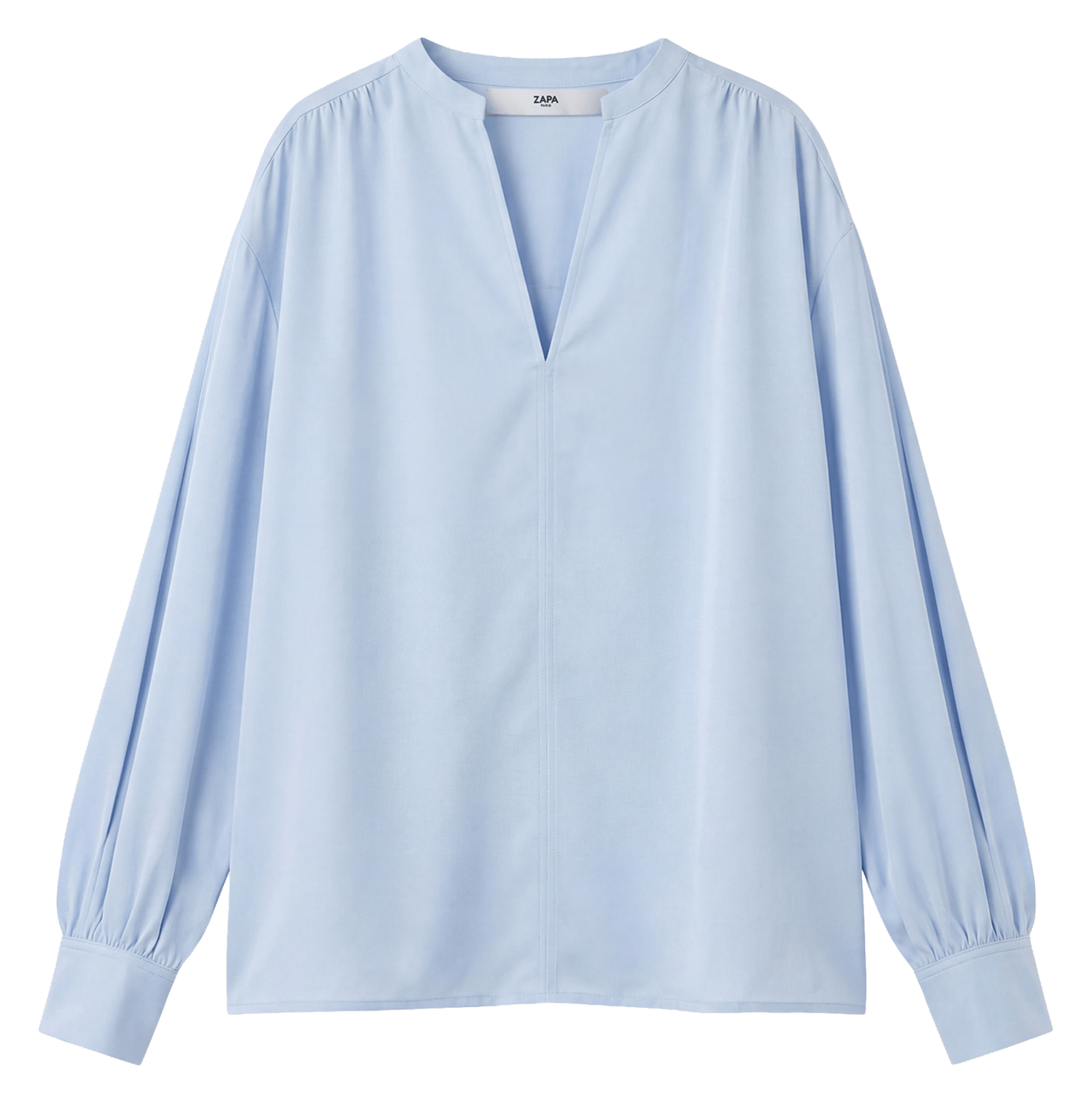 Top droit col V ZAPA Bleu