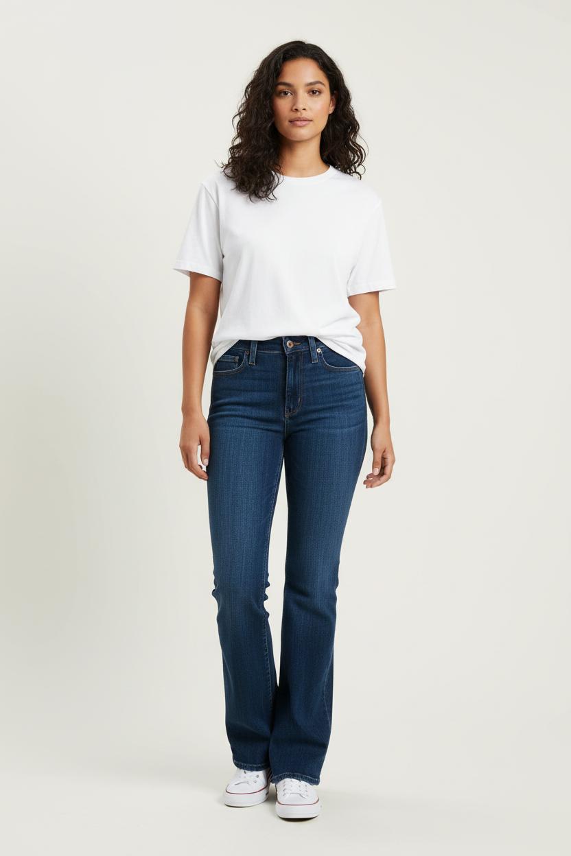 Cropped slim jeans with studs LEVI'S - Seconde main Blue