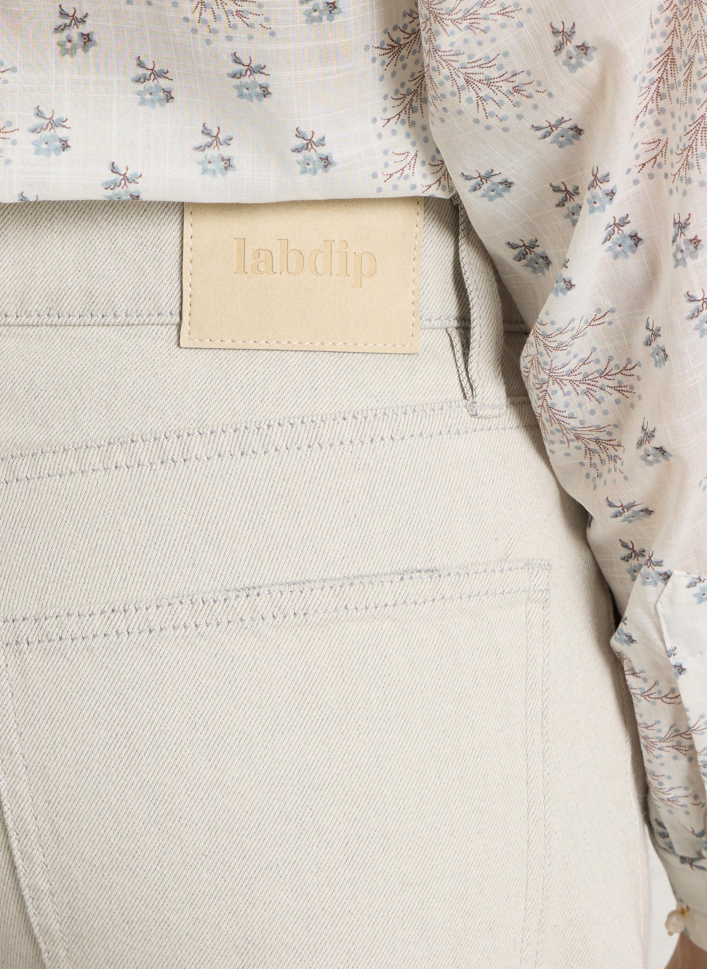 Jean large en coton LAB DIP Beige