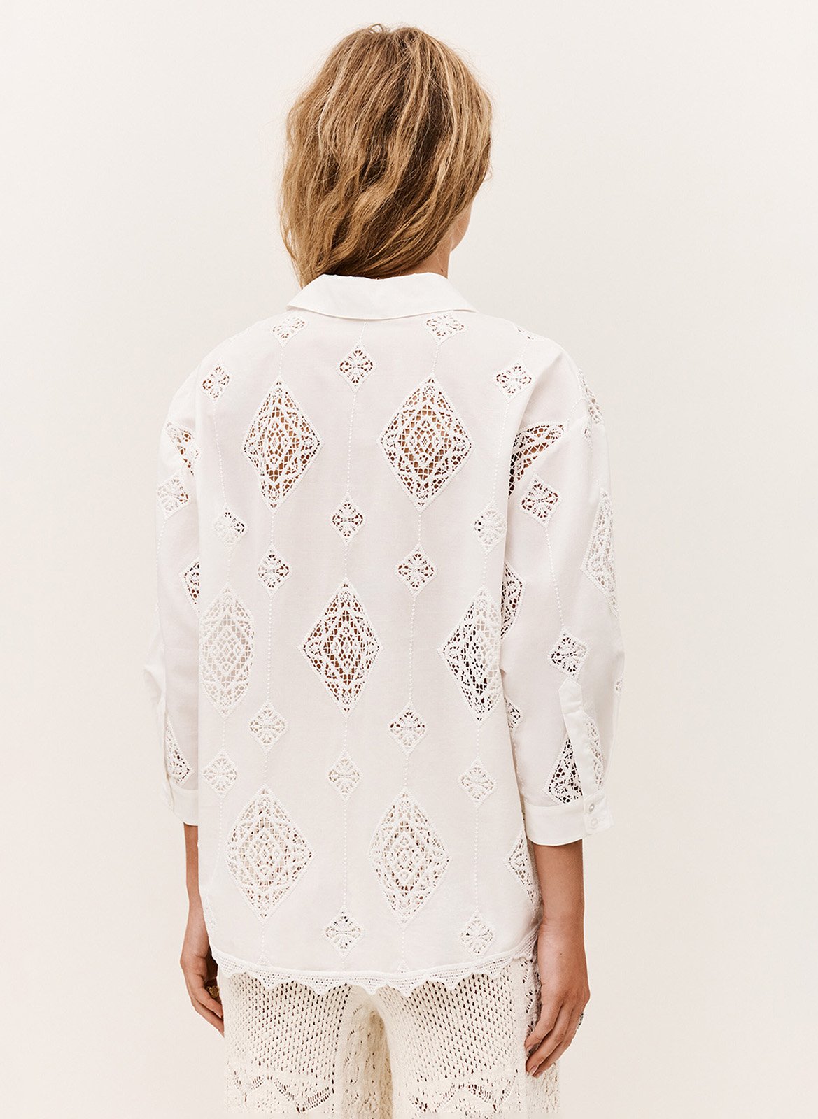 Chemise en coton mélangé  BA&SH Beige