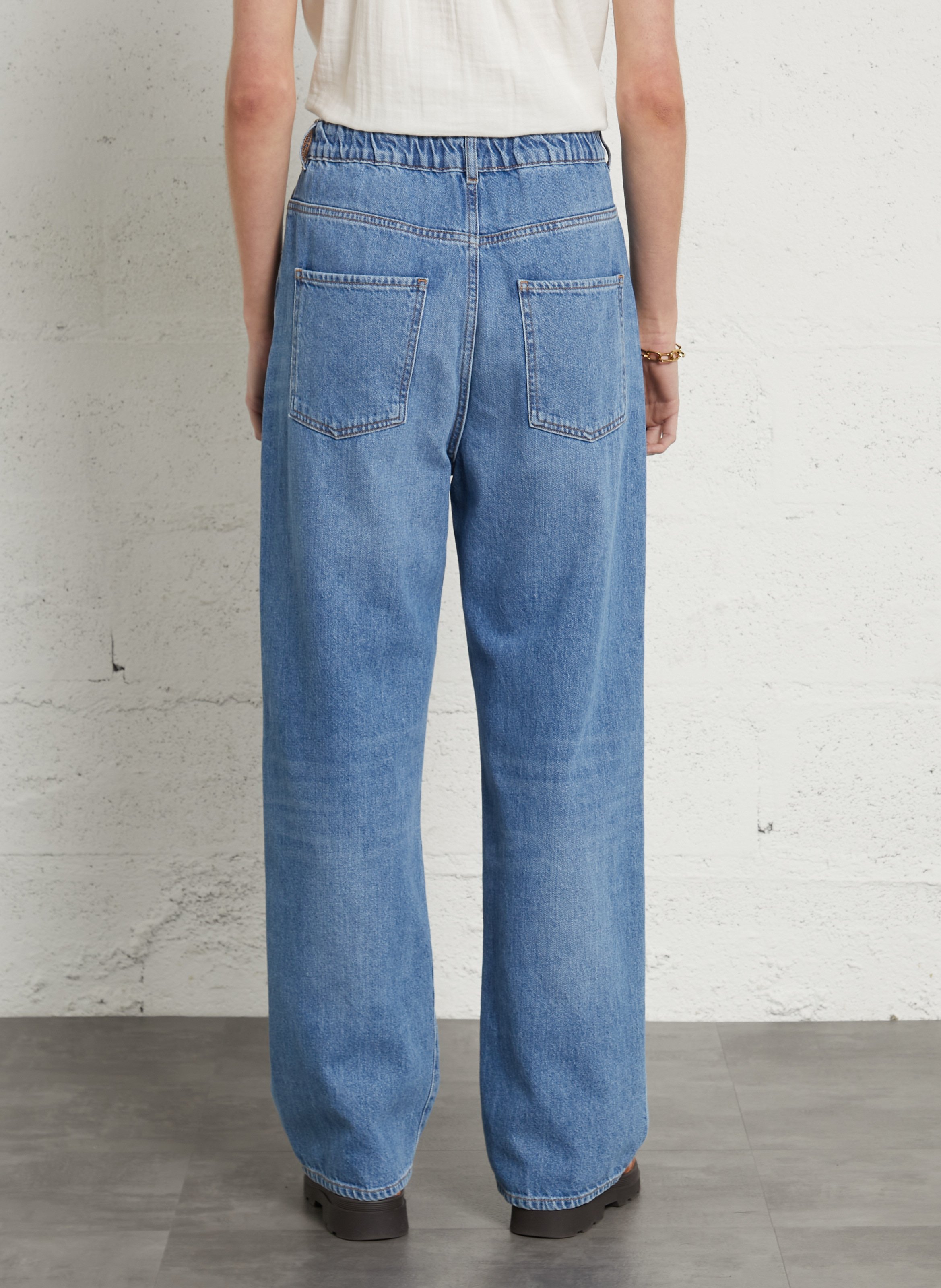 Drapierte Bluse aus Stretch-Baumwolle HOD PARIS Blau