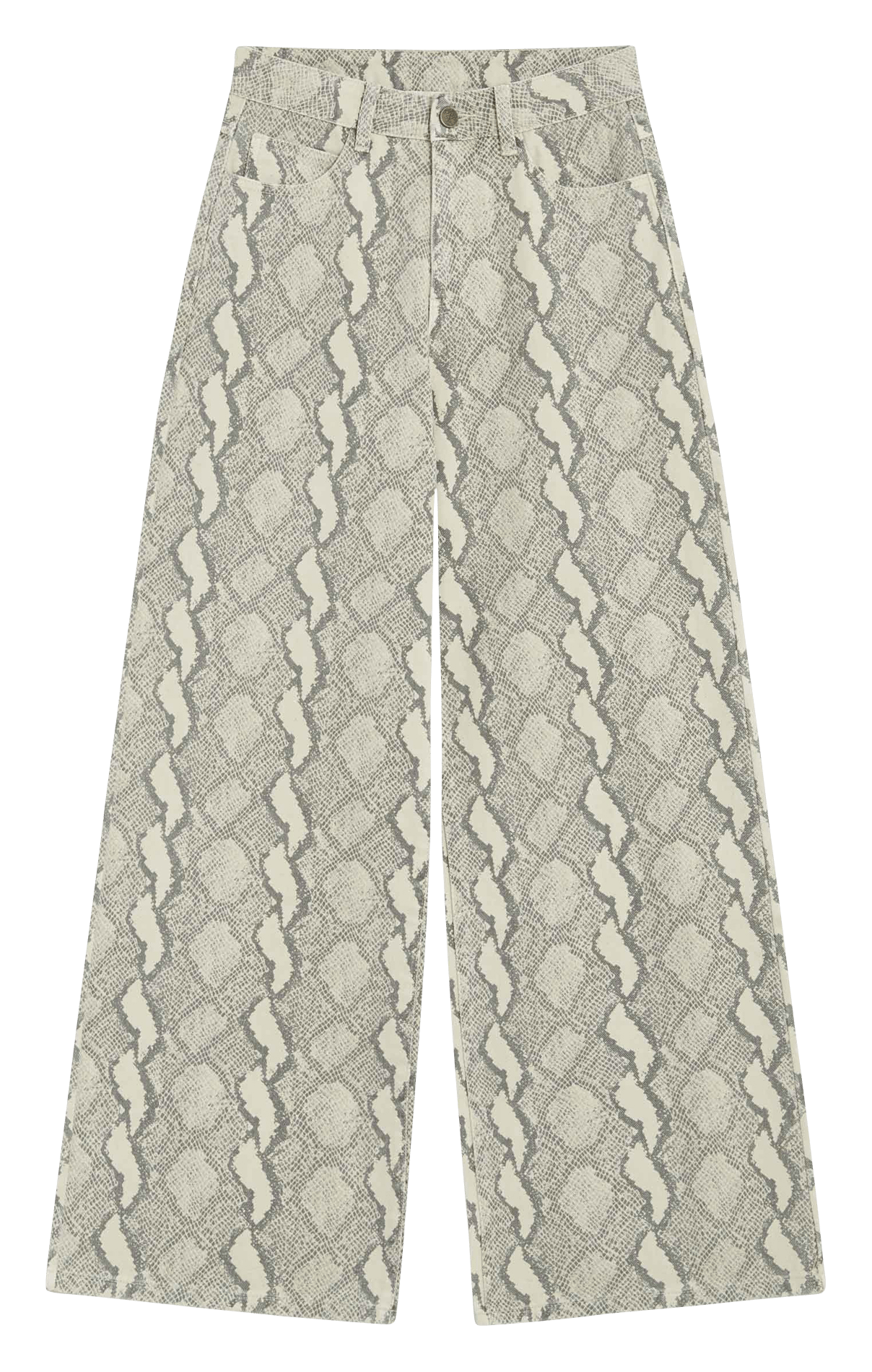 Wijde, katoenen jeans met print GRACE ET MILA Veelkleurig