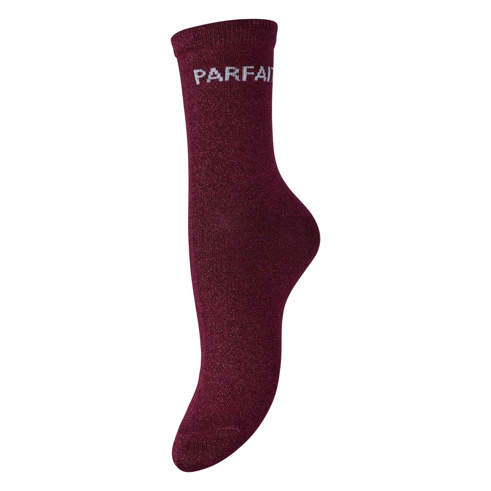 Chaussettes métallisées en coton mélangé PIECES Violet