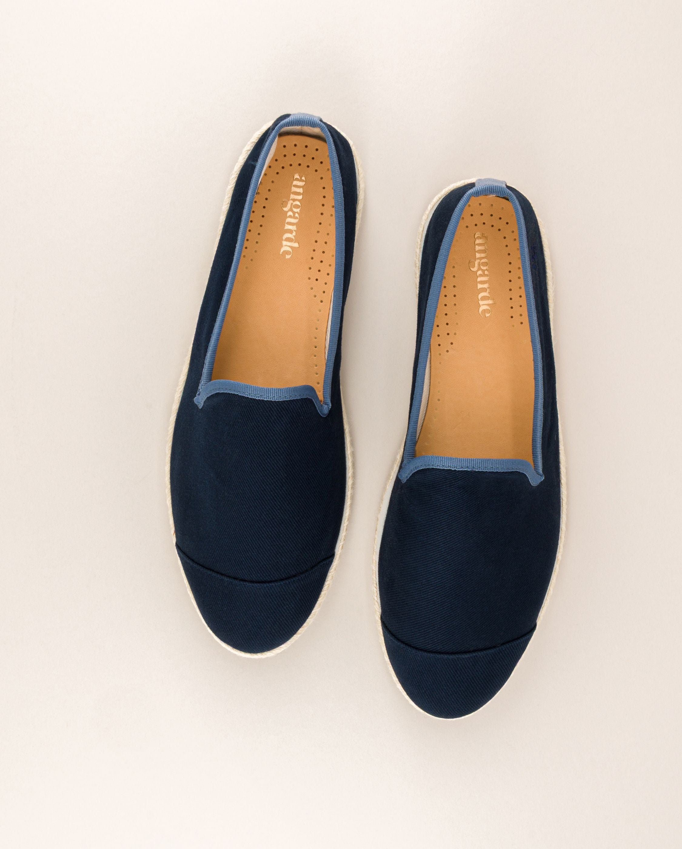 Men's espadrilles cenitz, recycled cotton navy indigo ANGARDE Blue
