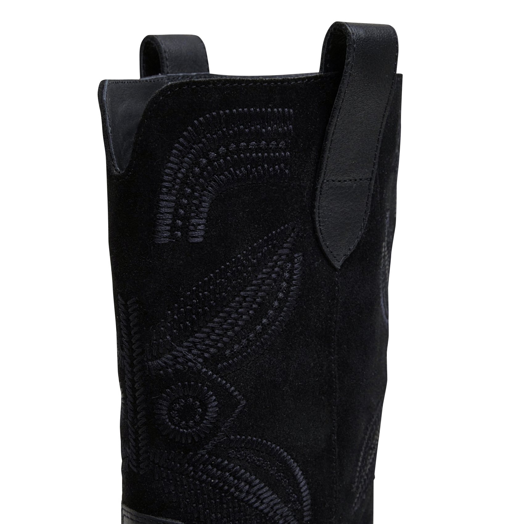 Bottes à bouts pointus et surpiqures en cuir JONAK Noir