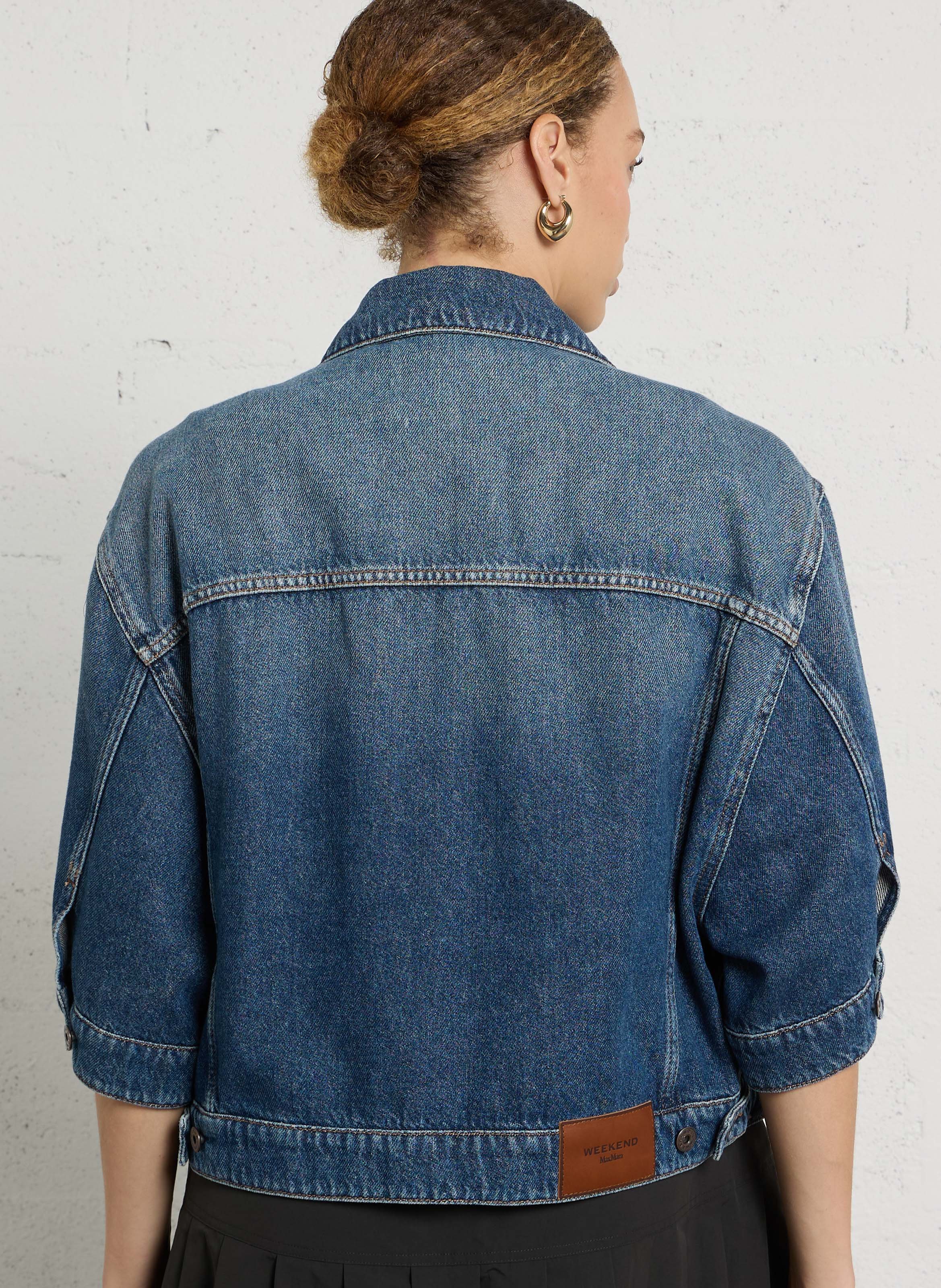 Gerade Jeansjacke mit kurzen Ärmeln MAX MARA WEEK END Blau