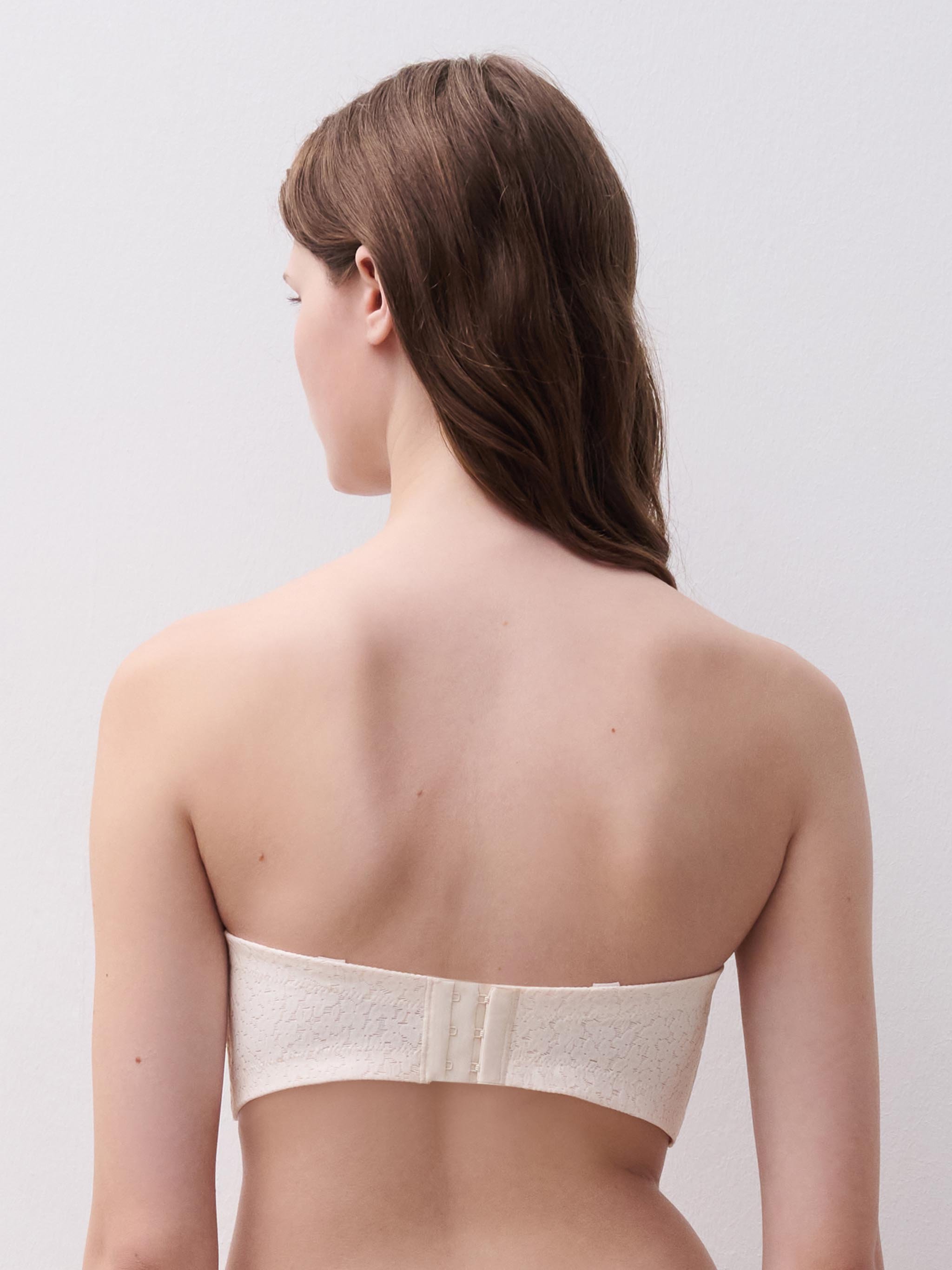 Bandeau bra with cups and removable straps CHANTELLE Beige