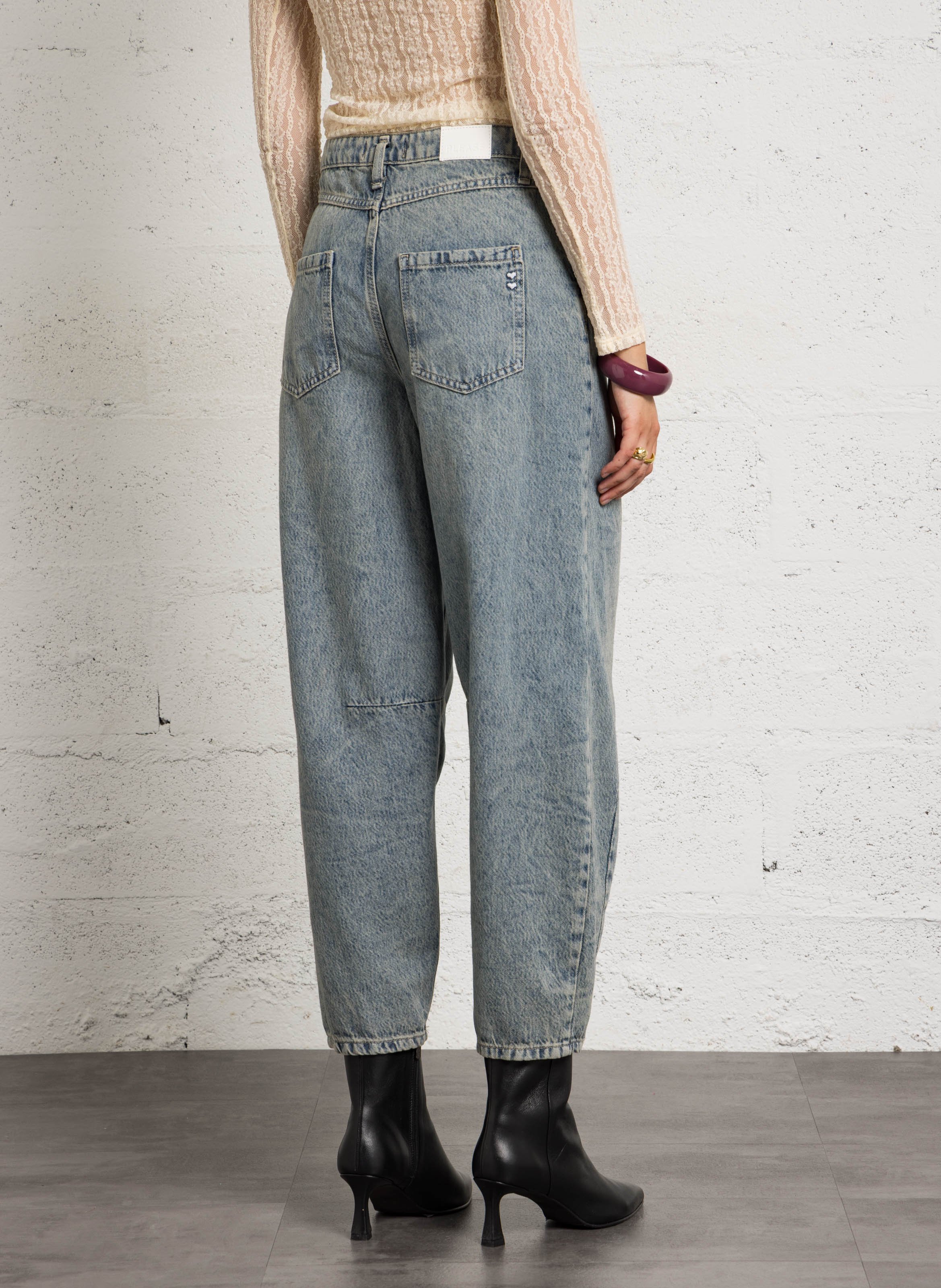 Balloon cropped pants PLEASE Blue