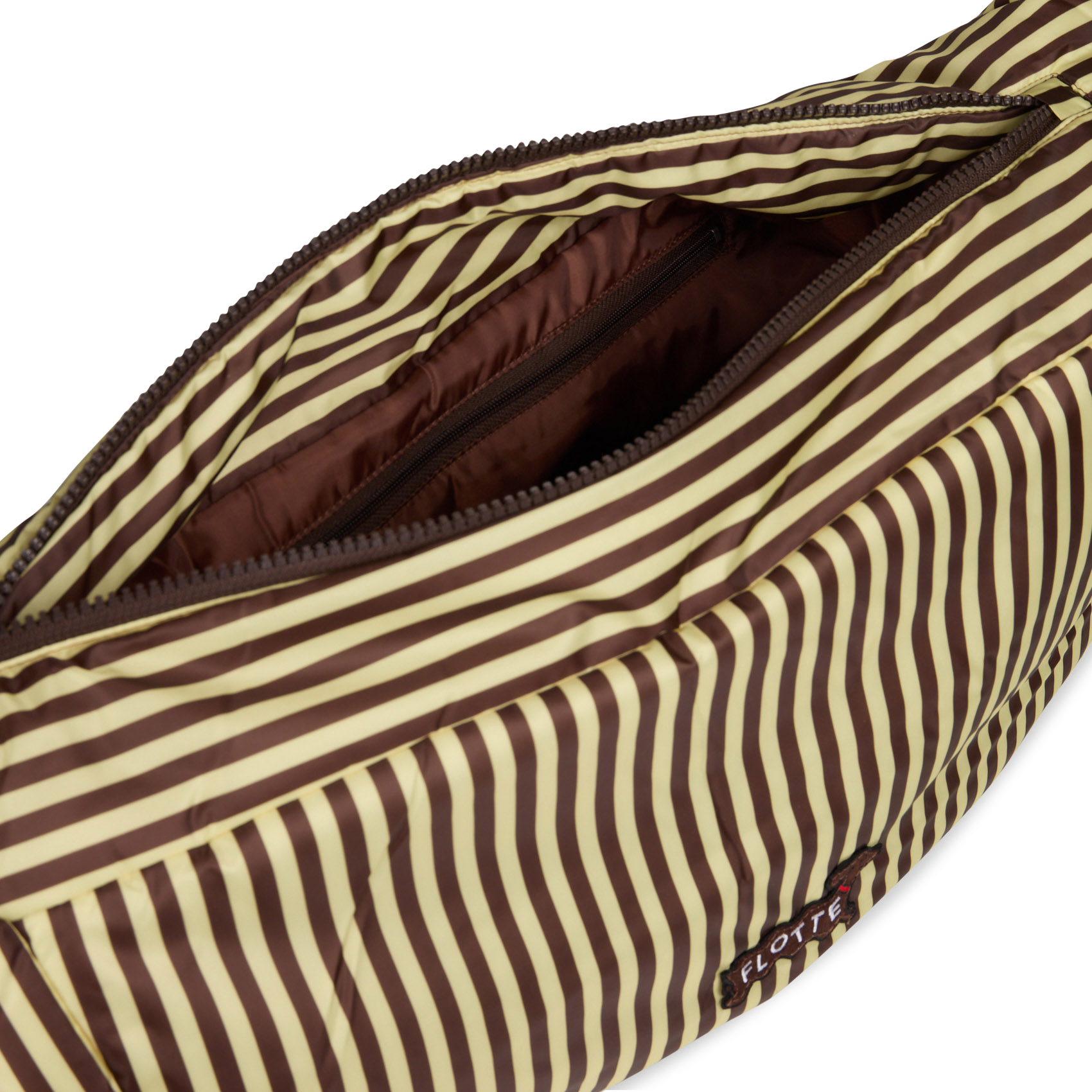 Sac banane rayé avec broderie FLOTTE Gelb