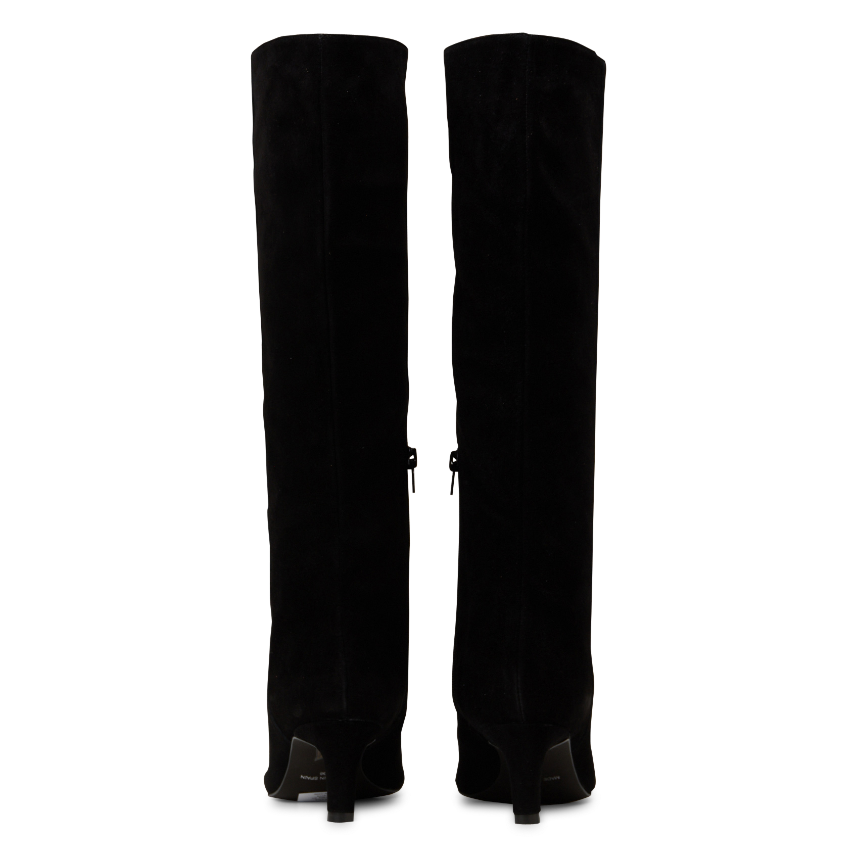 Bottes bout pointu en cuir velours MAISON 123 Noir