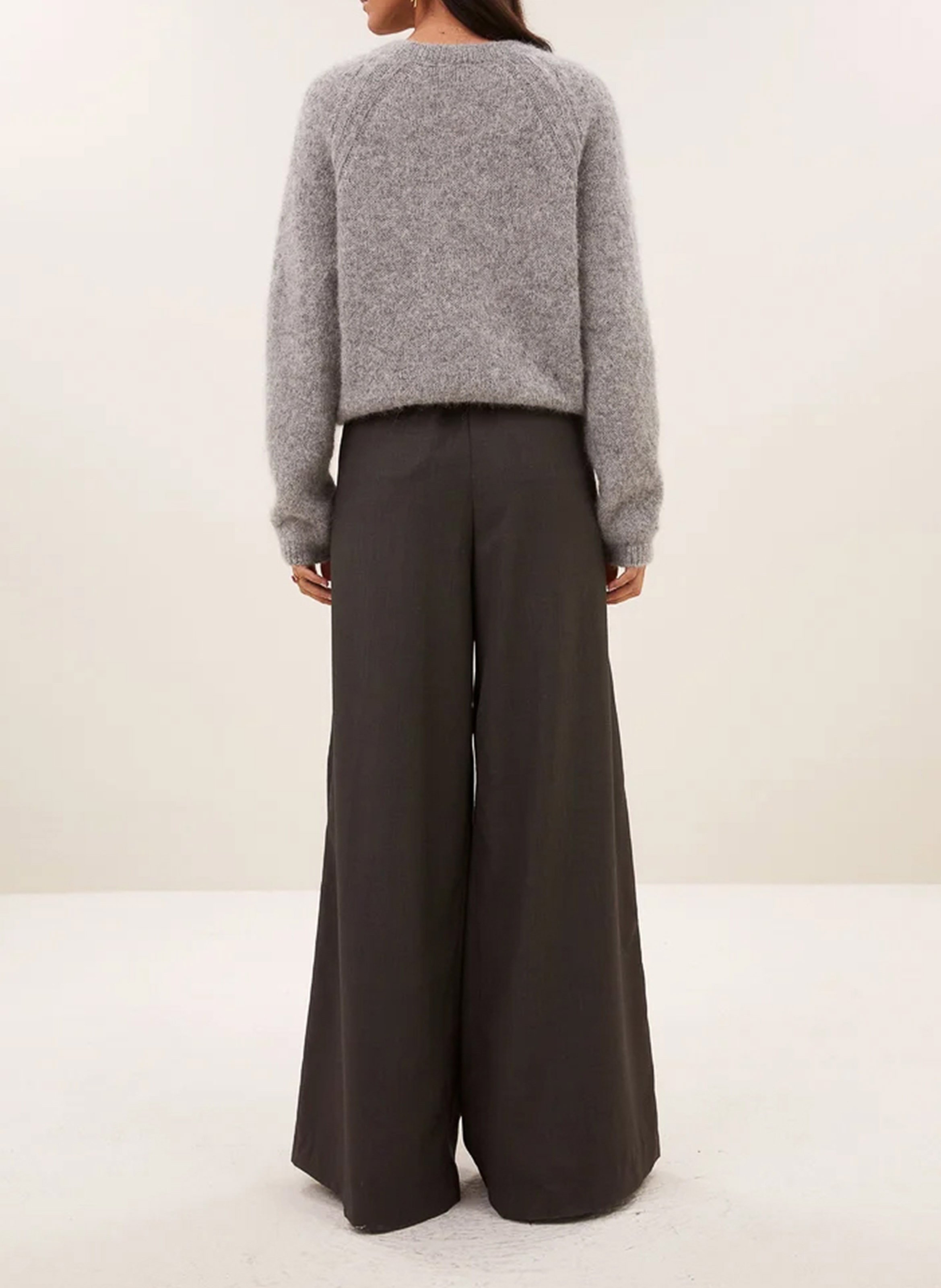 Gilet oversize en laine mélangée BY BAR Gris