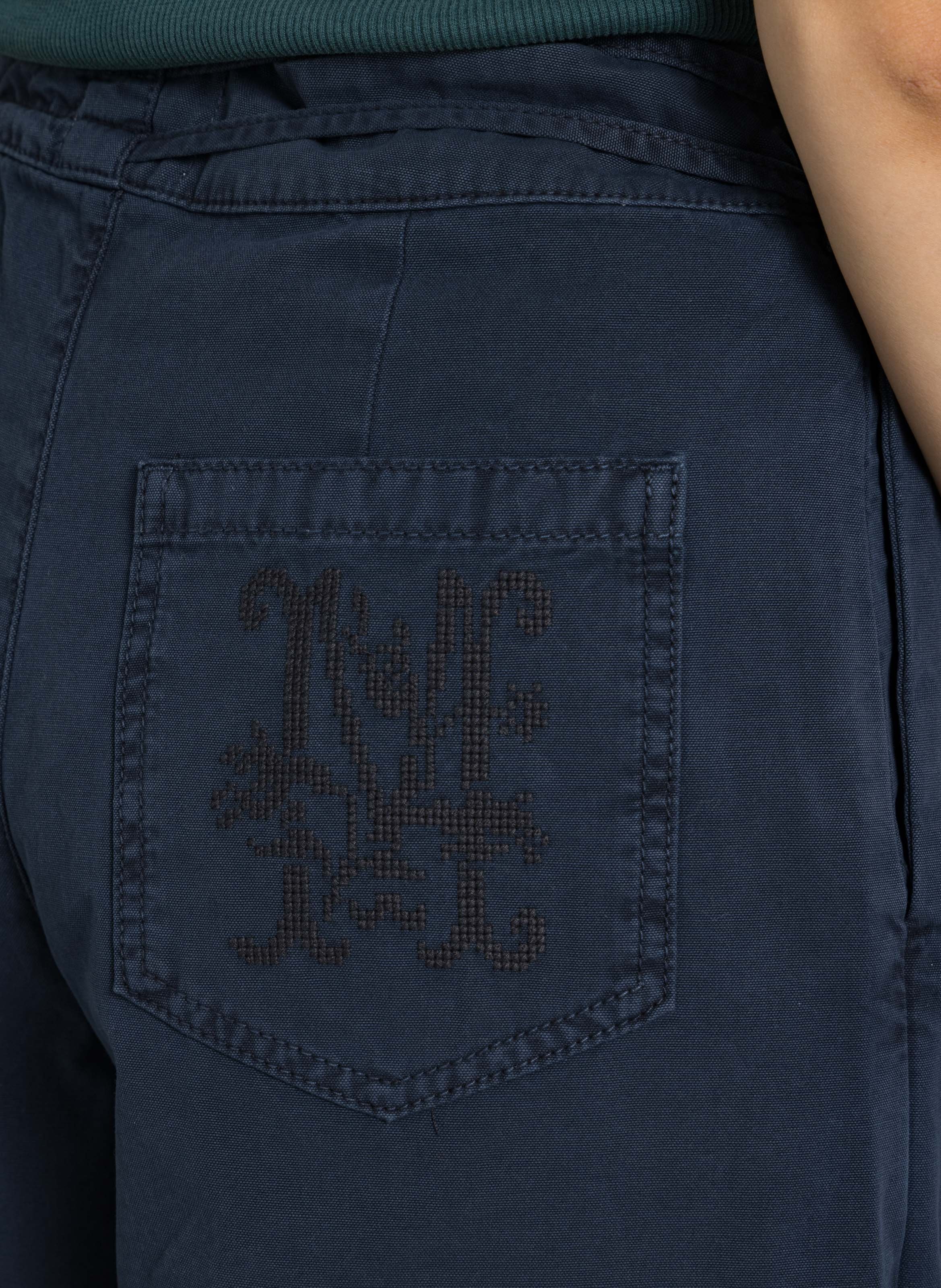 Pantalon culotte large en coton bio DAMSON MADDER Bleu