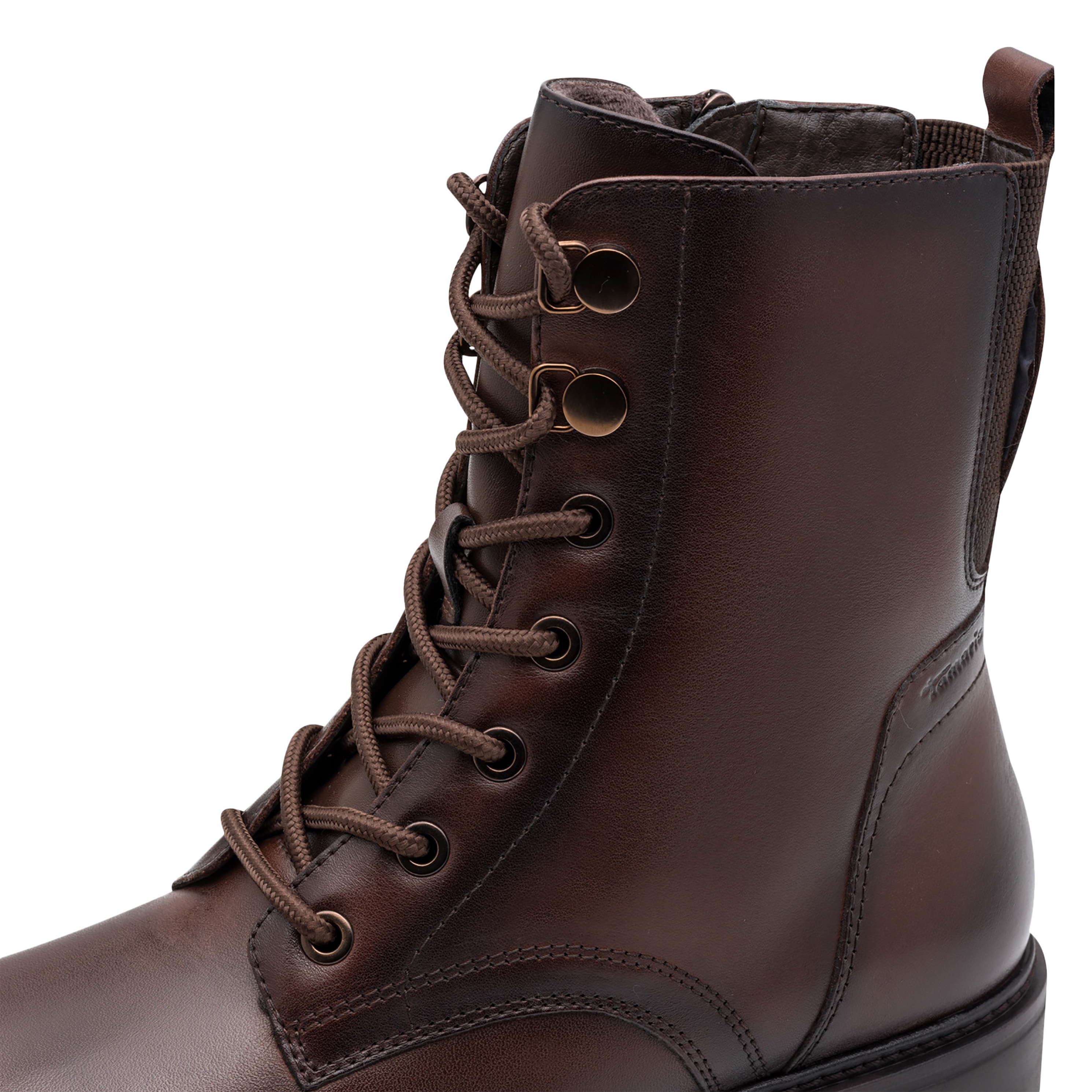 Comfort leather ankle boots TAMARIS Brown