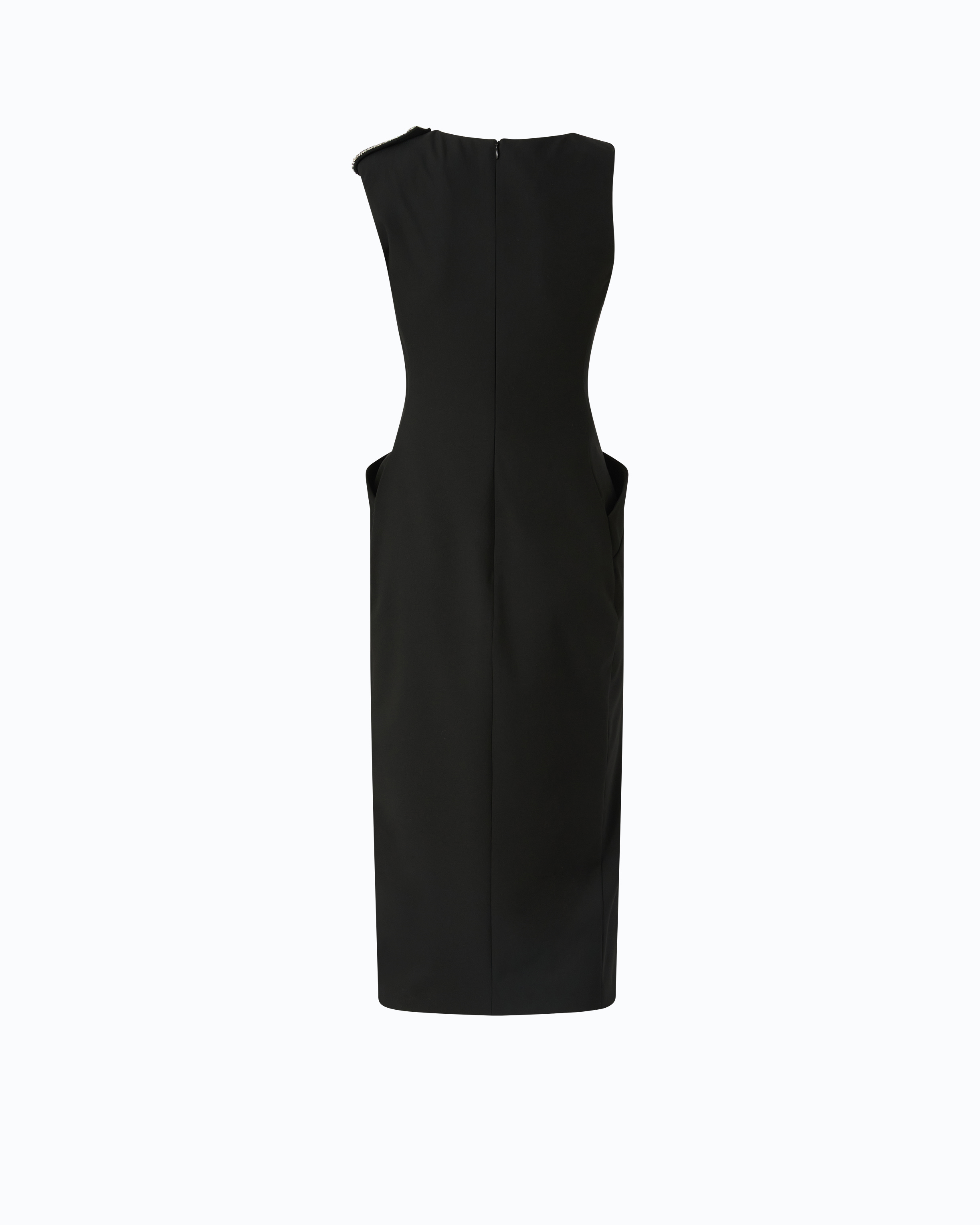 Robe fourreau mi-longue avec détail bijou PINKO Noir