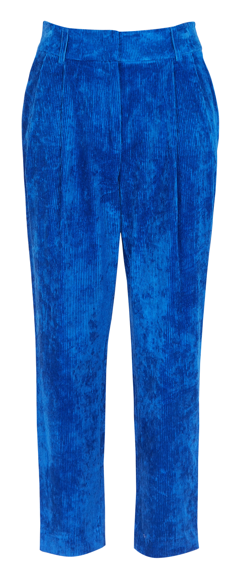 Straight cotton velvet-blend pants HEIMSTONE Blue
