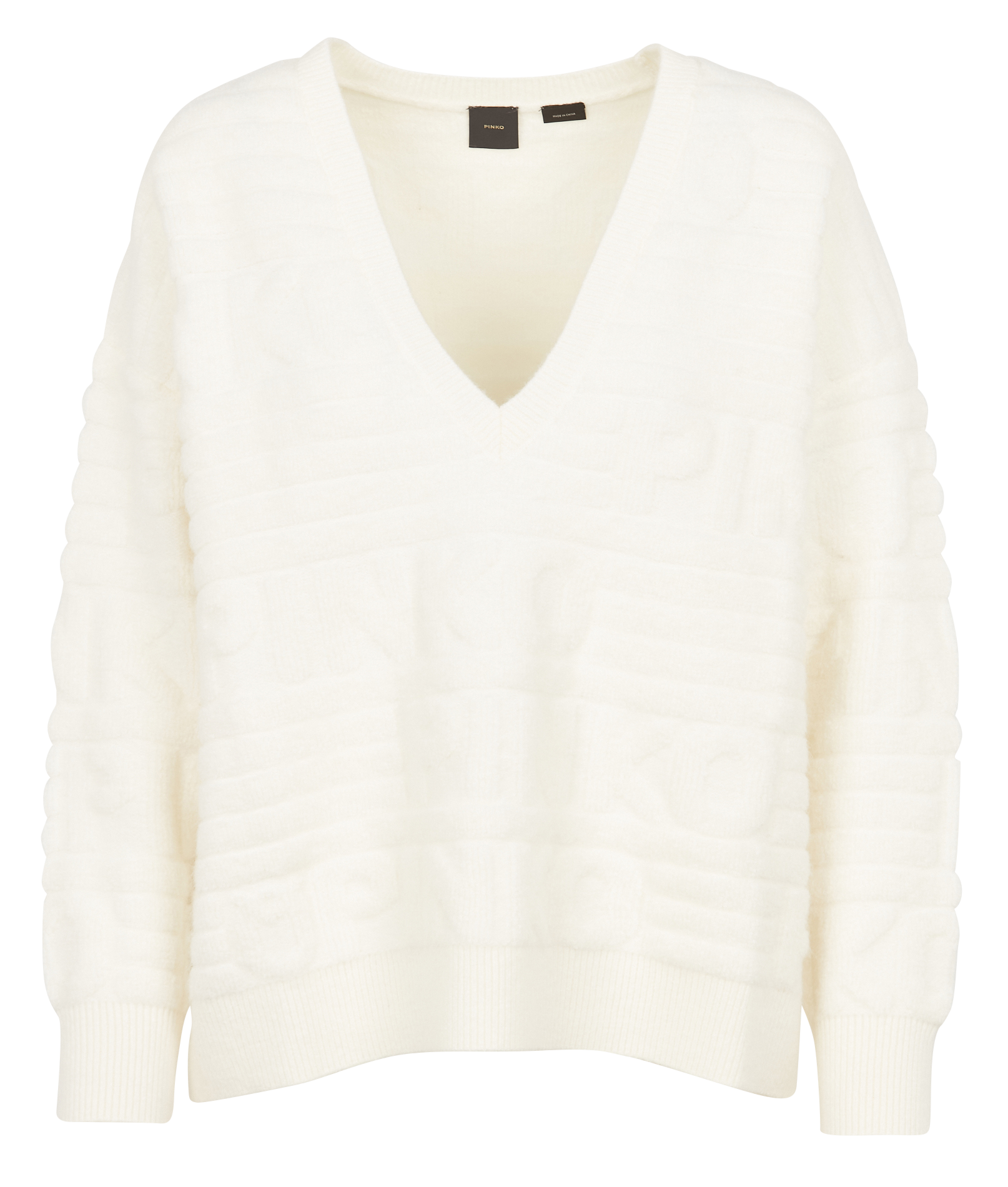 Loose-fit 3D loop stitch sweater PINKO Beige