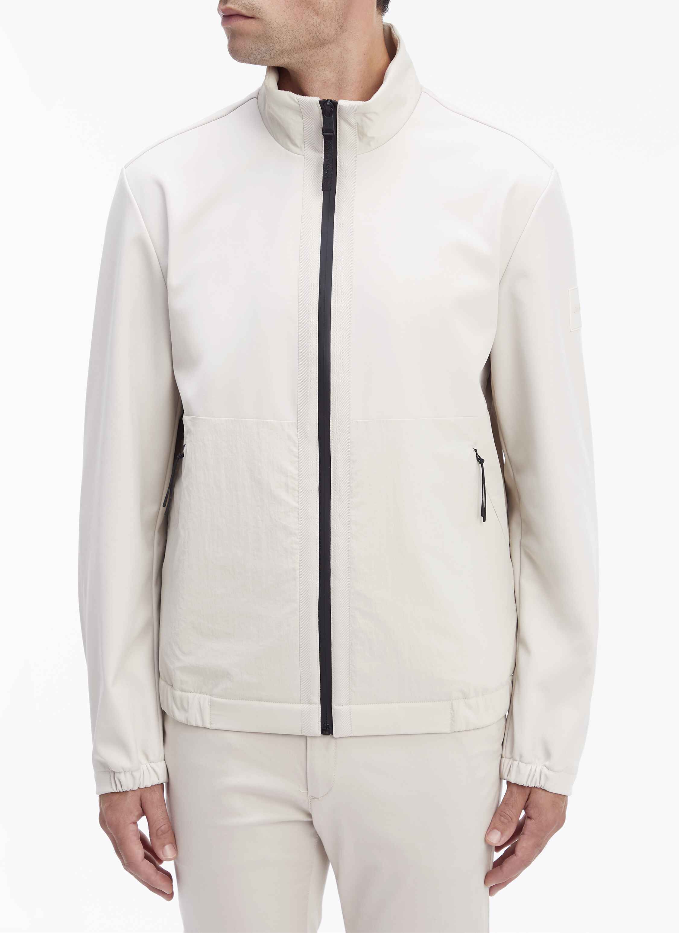 Calvin klein hotsell mixed media jacket