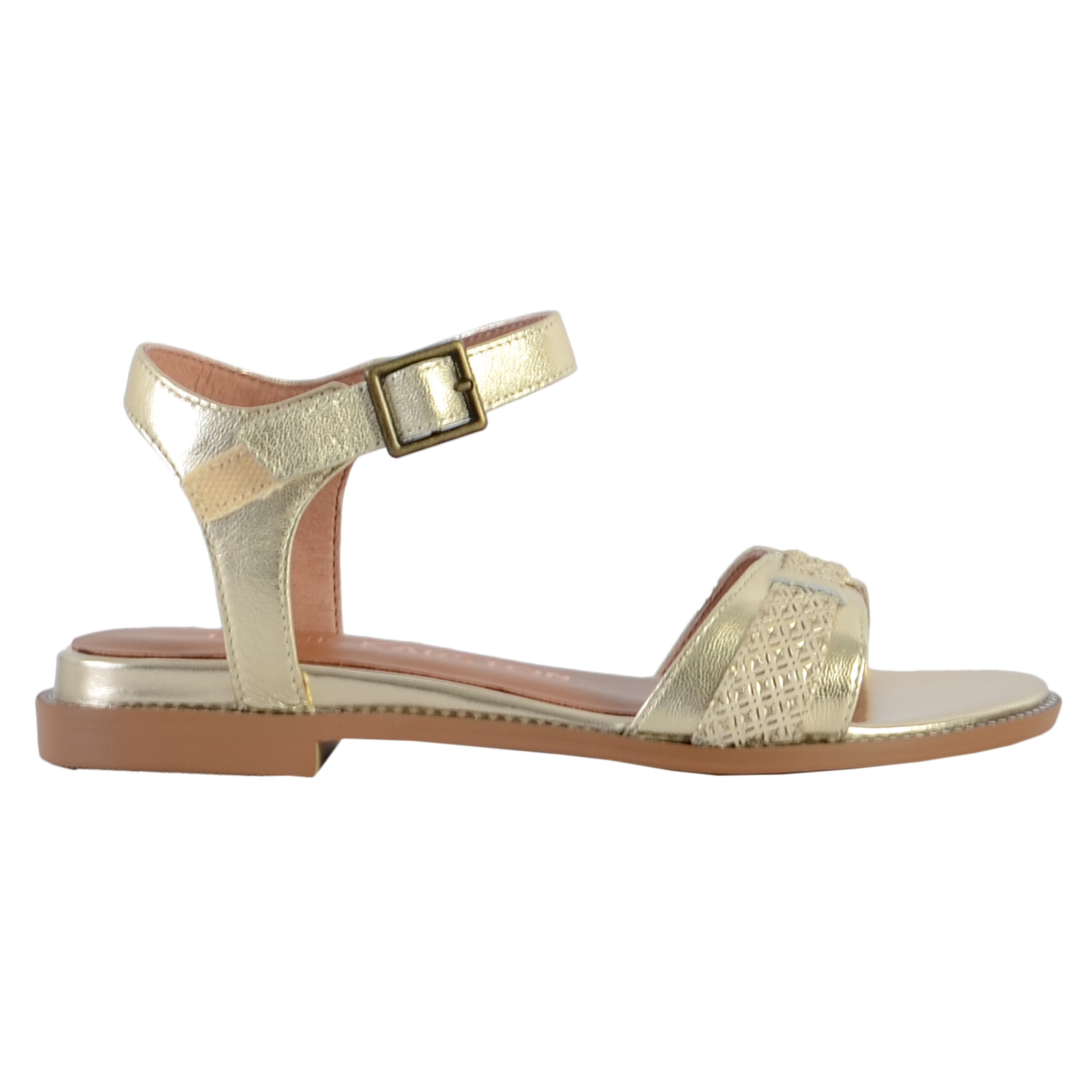 Soraya leather sandals EMILIE KARSTON Silver
