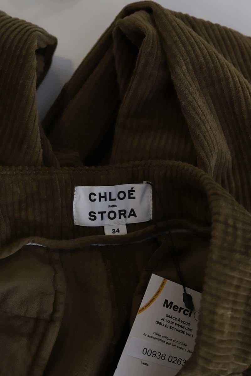 Slim-fit cotton cargo pants CHLOE STORA - SECONDE MAIN Brown