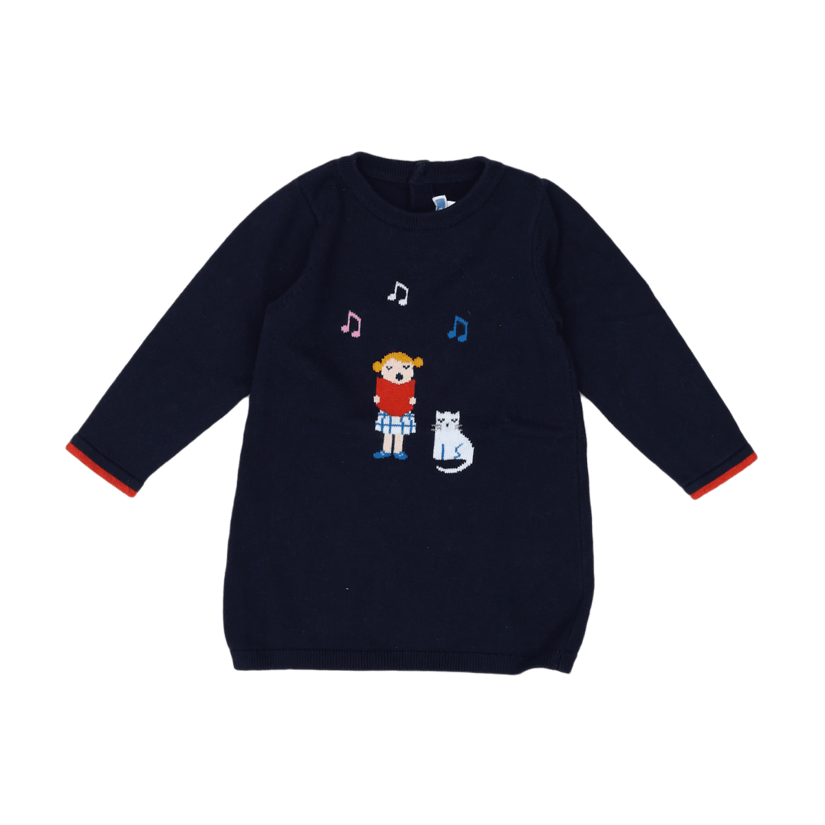 Blue Baby Dress - 24 months JACADI - Seconde Main Blue