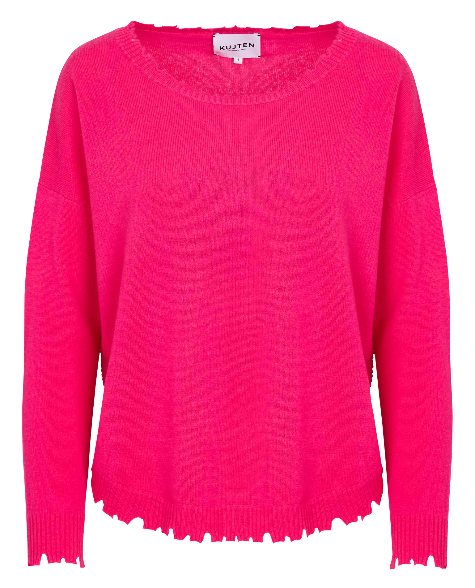 Pull oversize en cachemire maillé KUJTEN Rose
