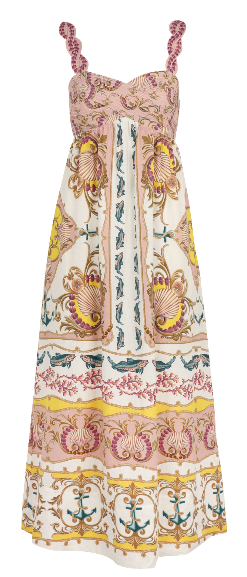 Robe longue en lin mélangé imprimé FARM RIO Multicolore