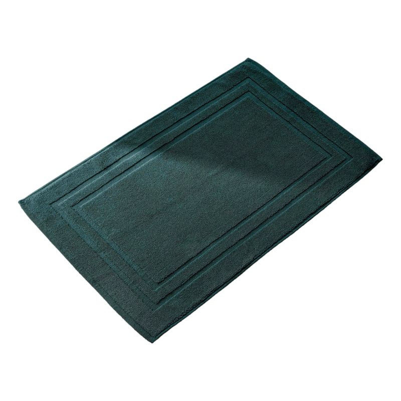 100% combed cotton bath mat COTON PUR Green