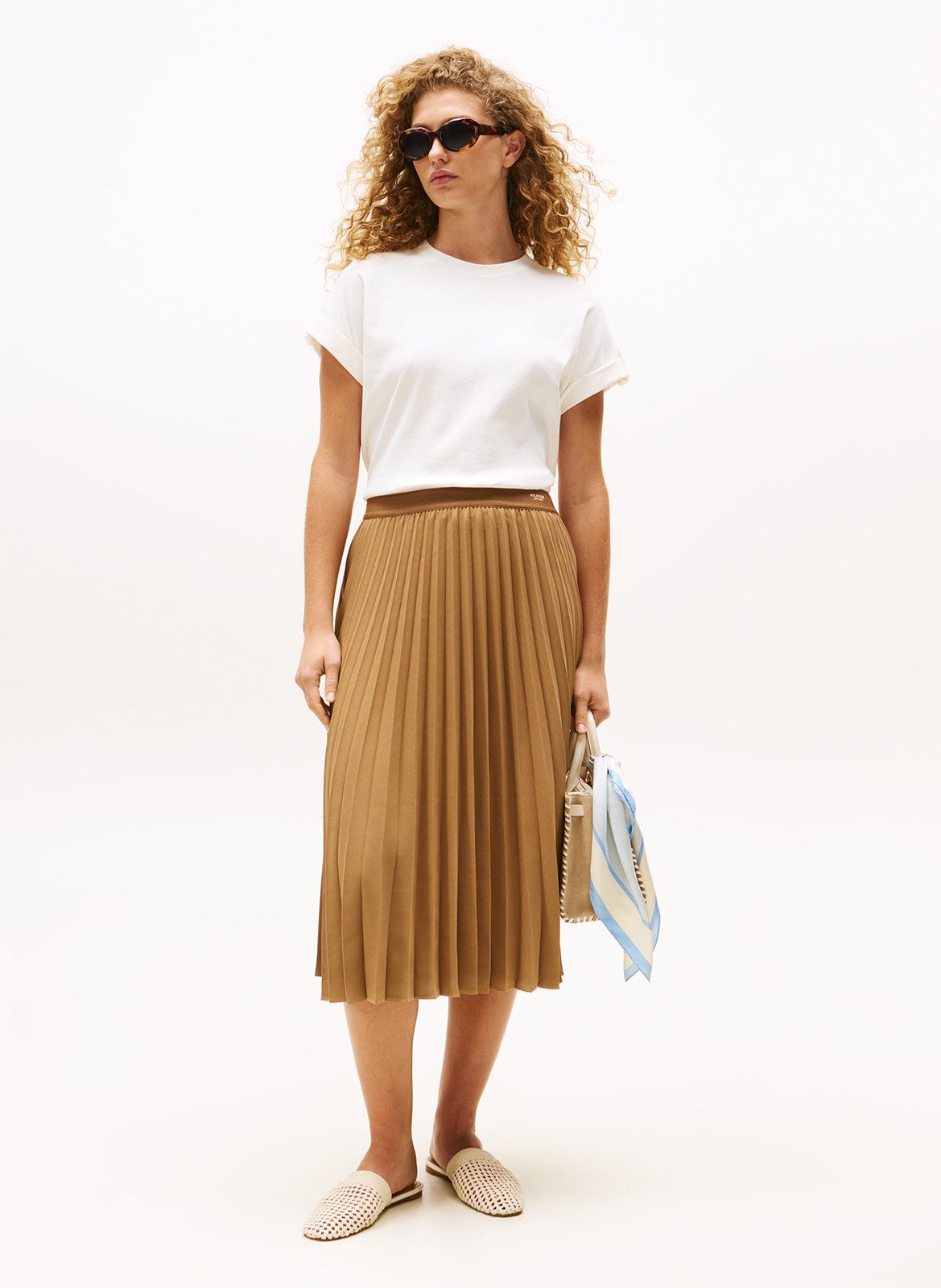 Gestreept, katoenen T-shirt met ronde hals TOMMY HILFIGER Wit