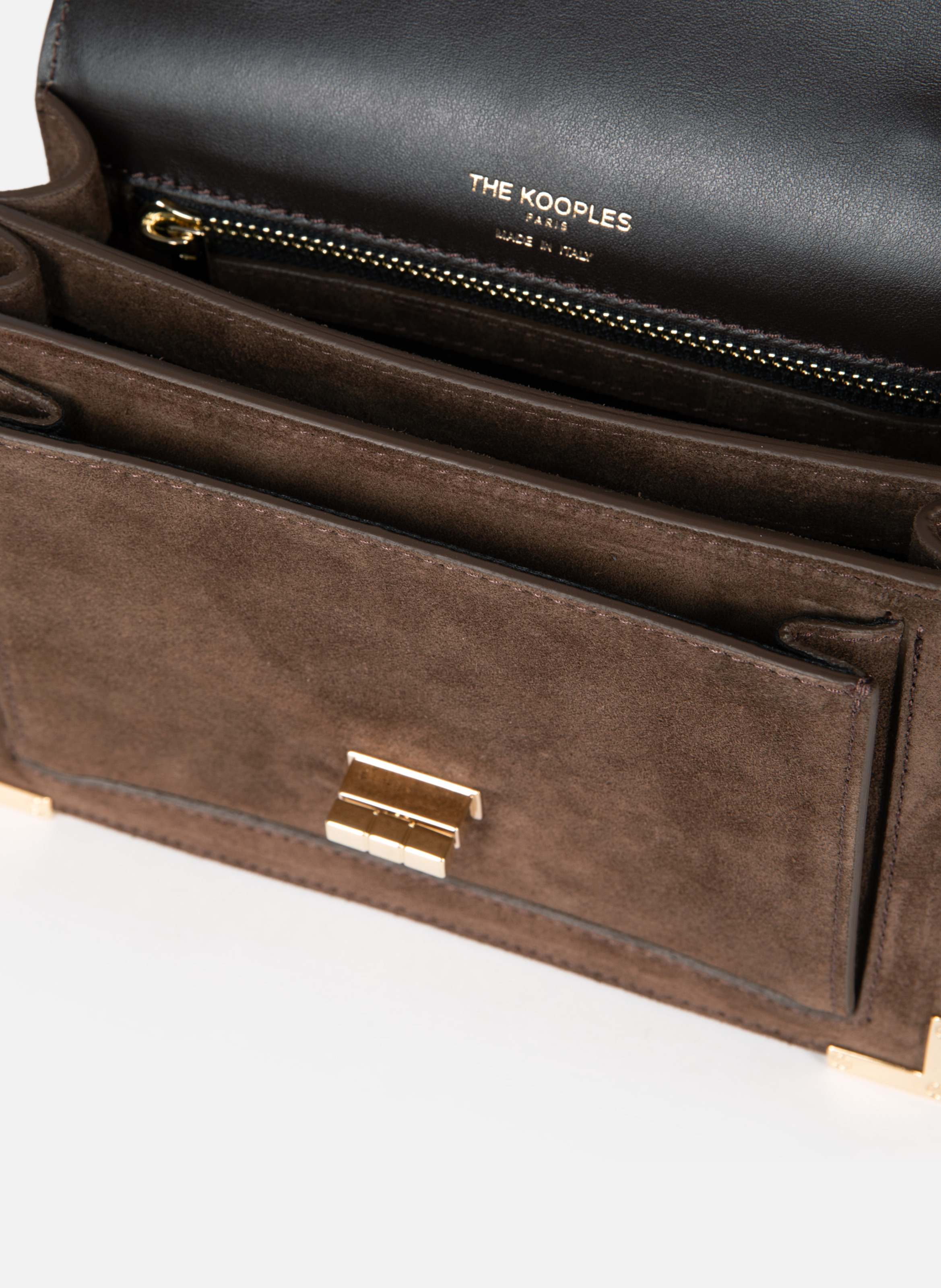 Emily small suede bag THE KOOPLES Brown