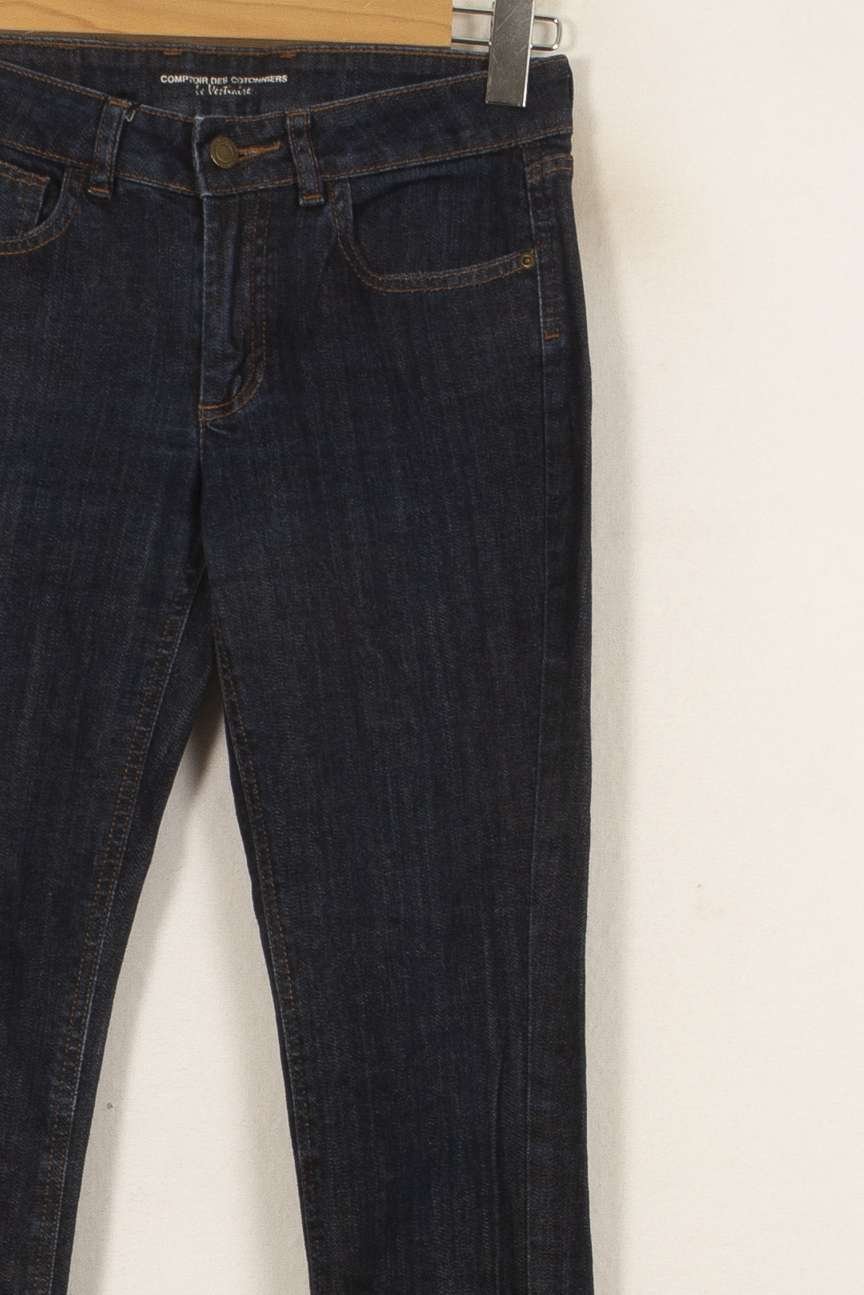 Cropped slim jeans with studs COMPTOIR DES COTONNIERS - Seconde main Blue