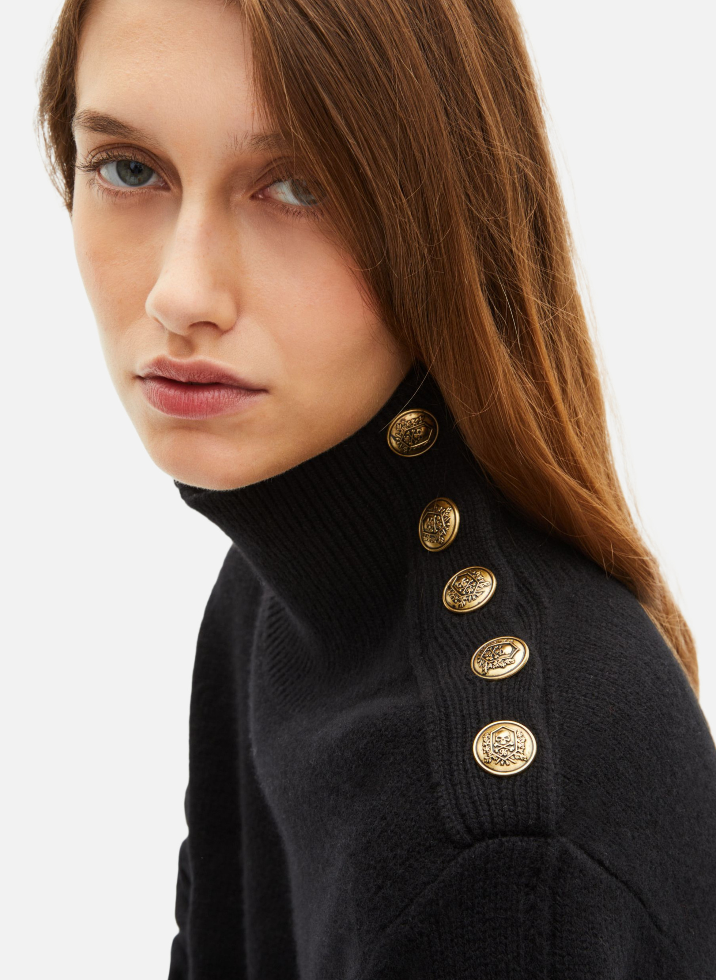 Malilen short wool dress THE KOOPLES Black