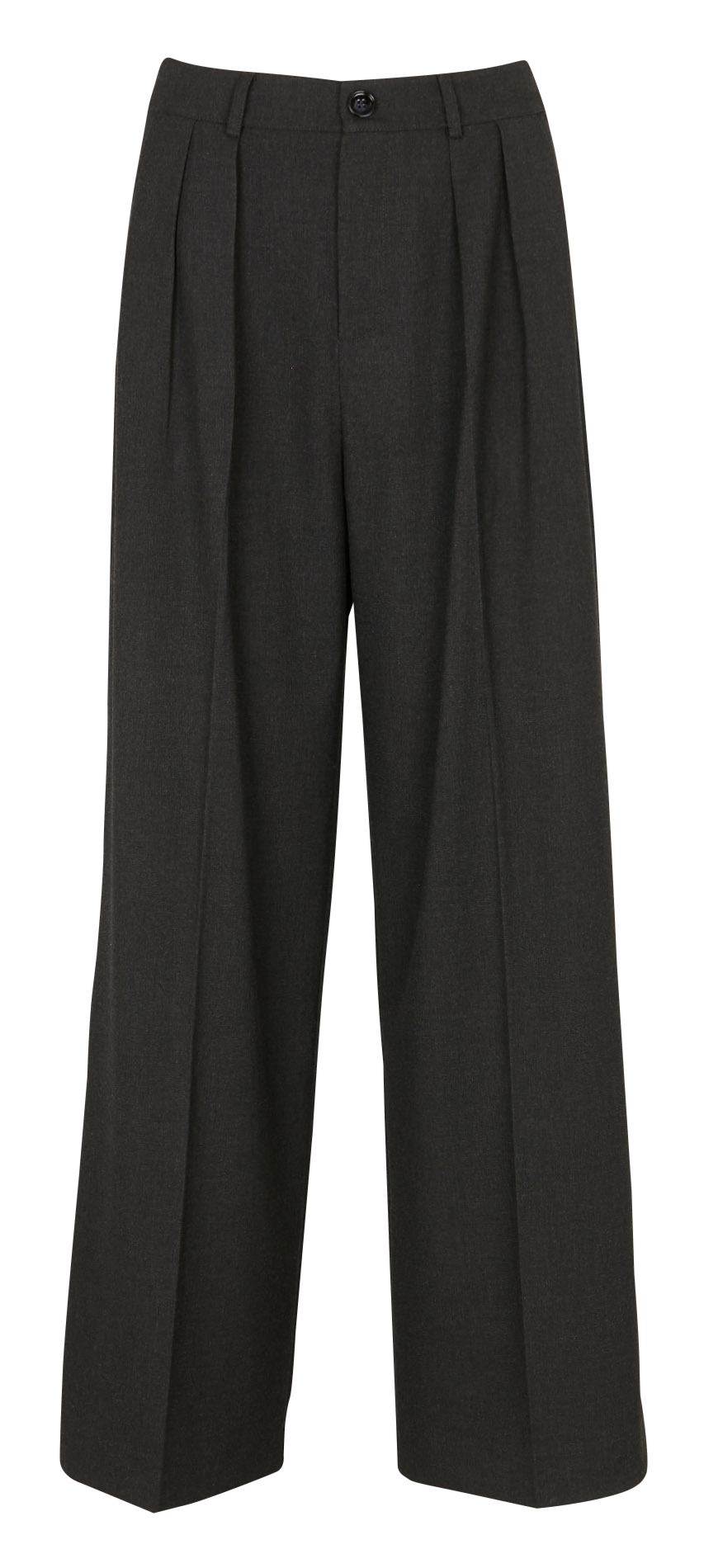 High-waisted wide-leg pleated pants PETITE MENDIGOTE Black