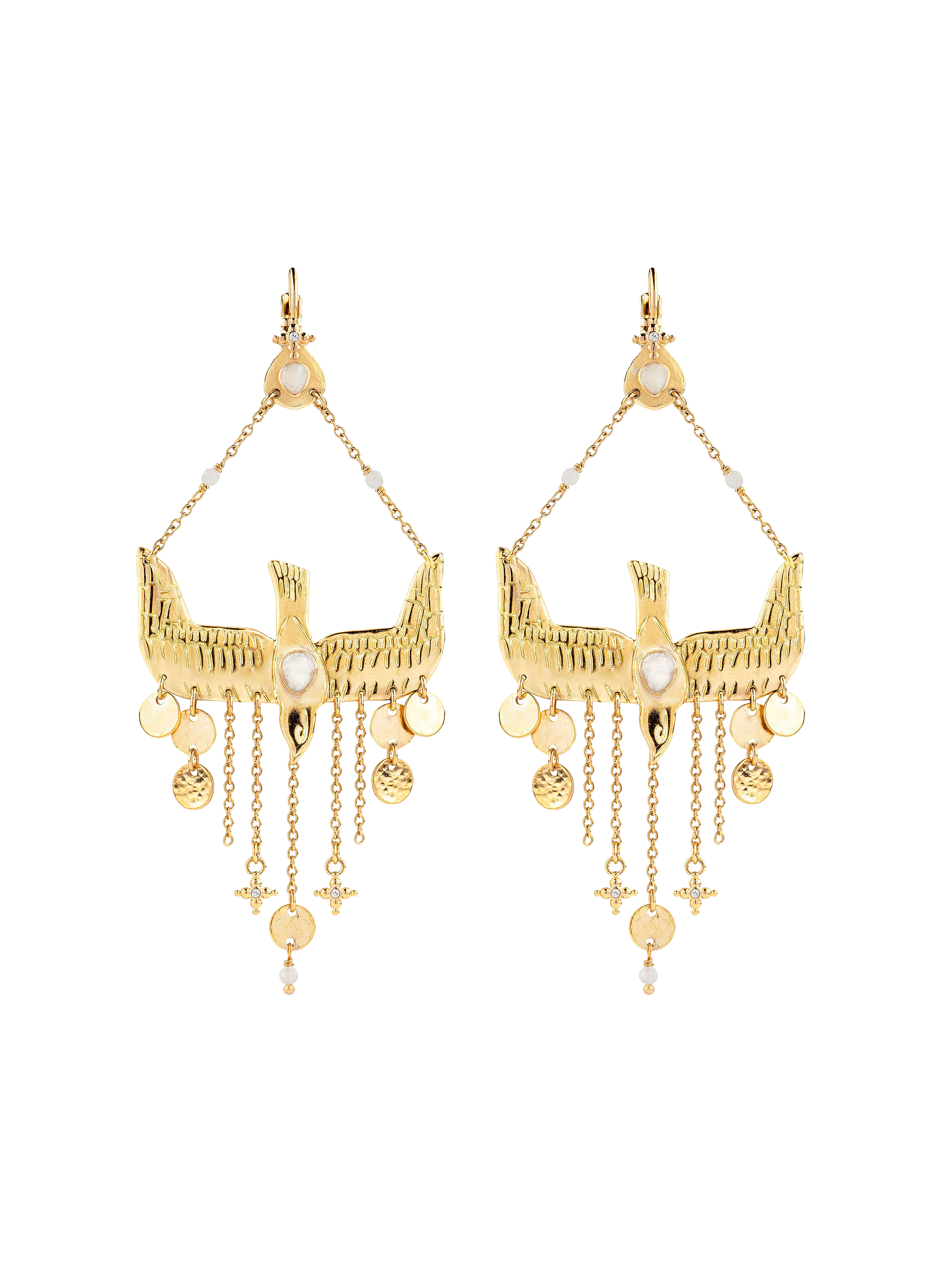 Eagle drop earrings HIPANEMA White