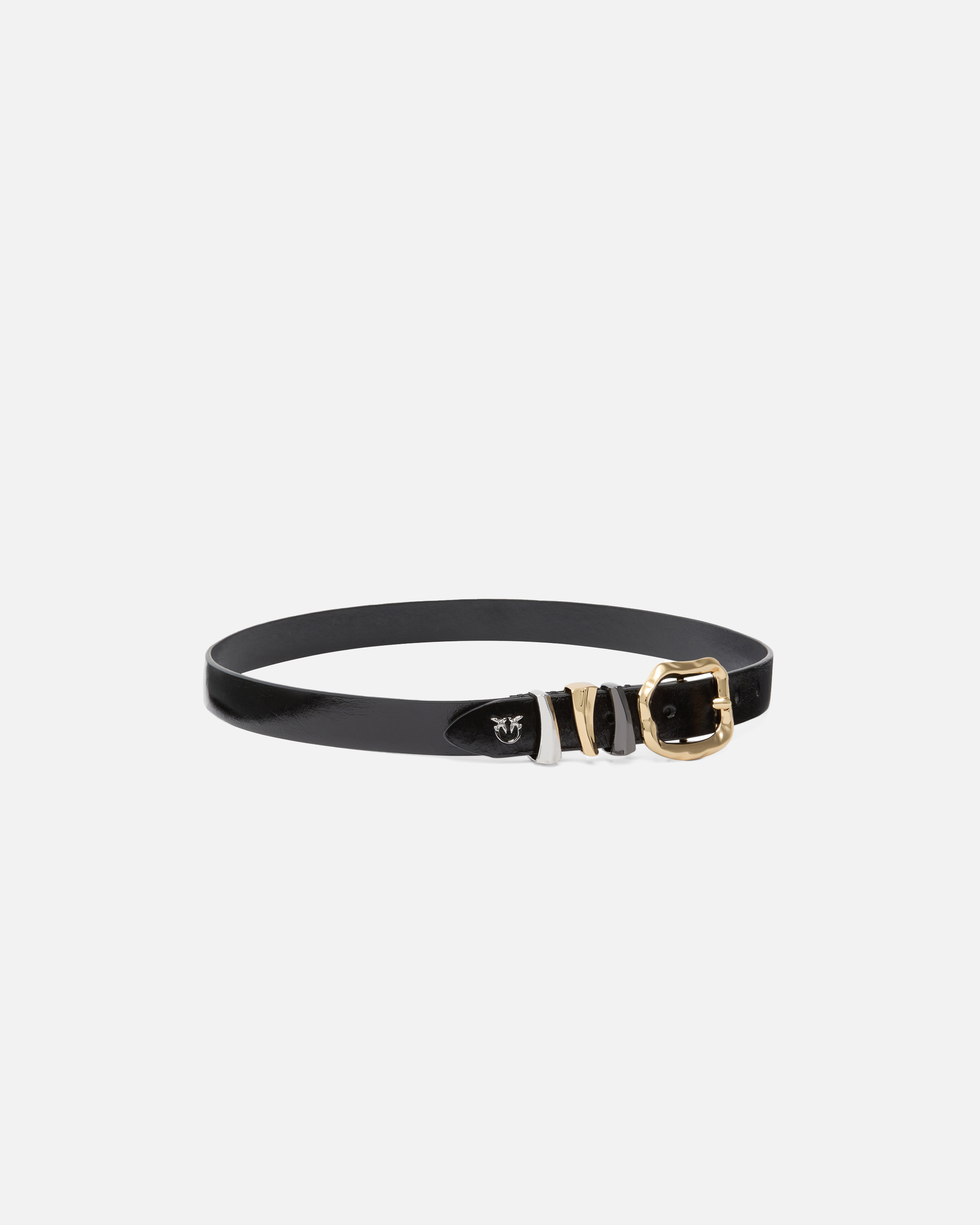 Belt with love birds logo 2 cm PINKO Black