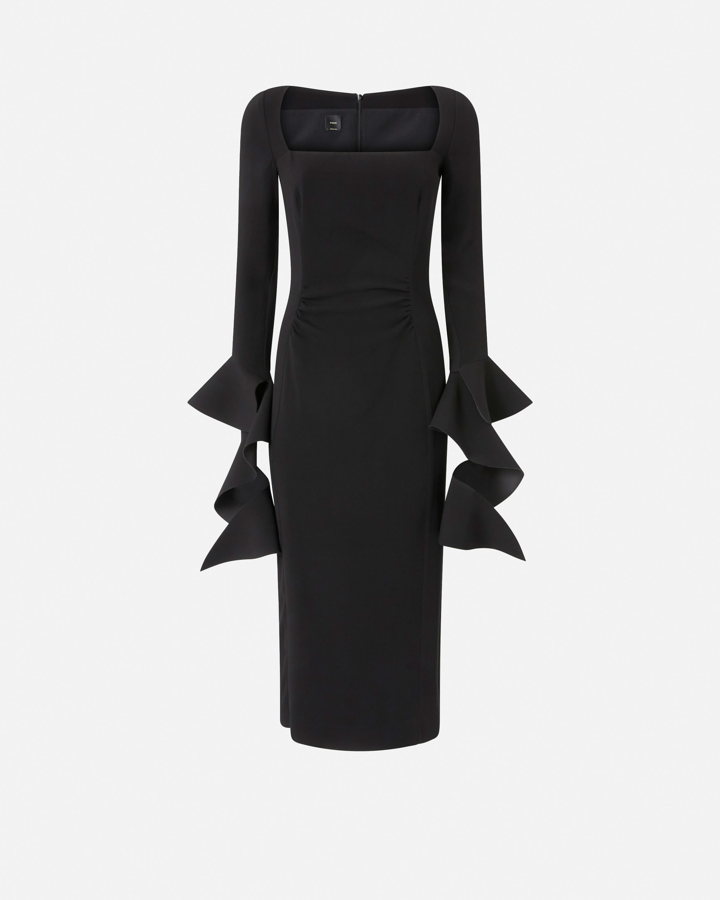 Fitted ruffle dress PINKO Black