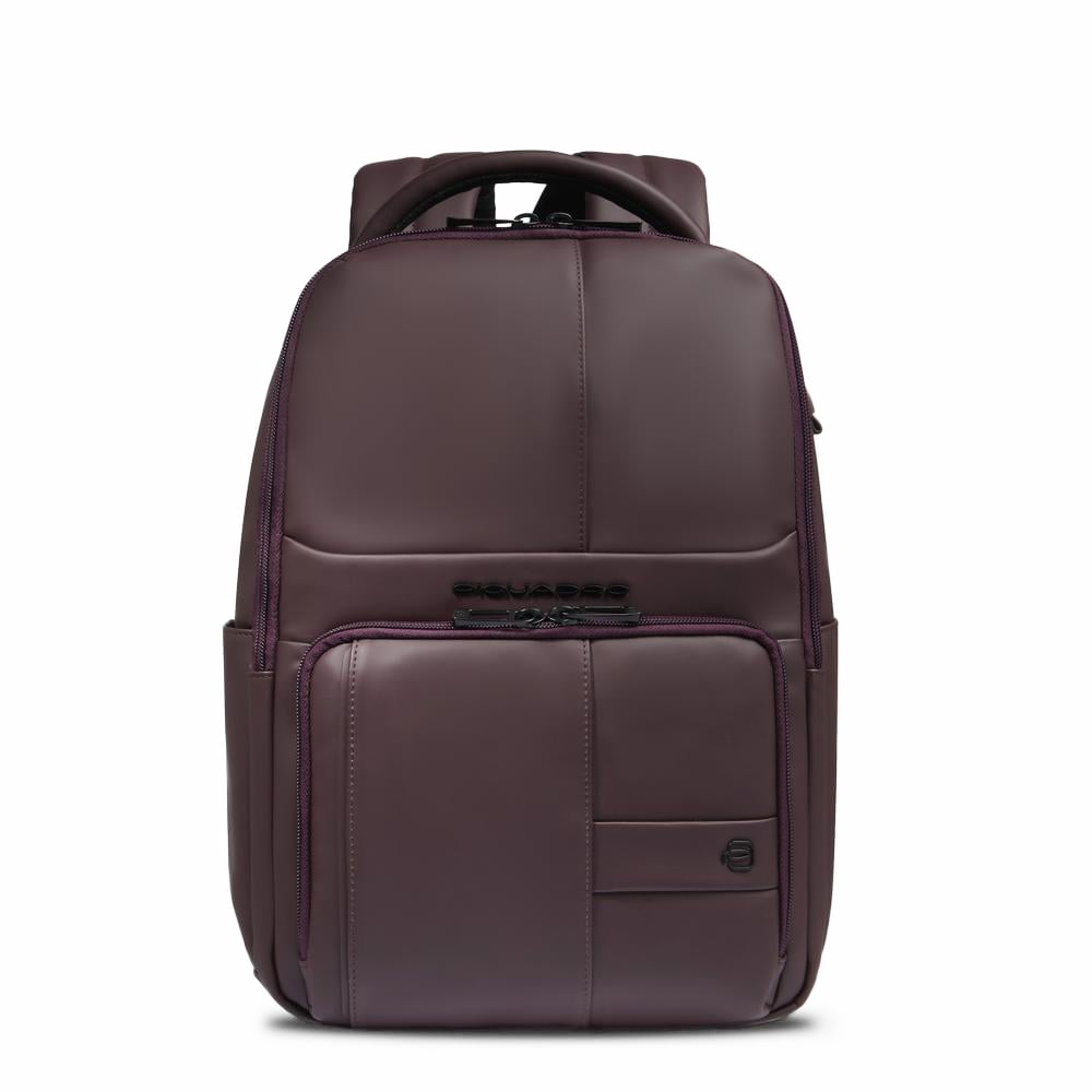 Water-repellent backpack for laptop and iPad with shockproof and RFID protection. PIQUADRO Red