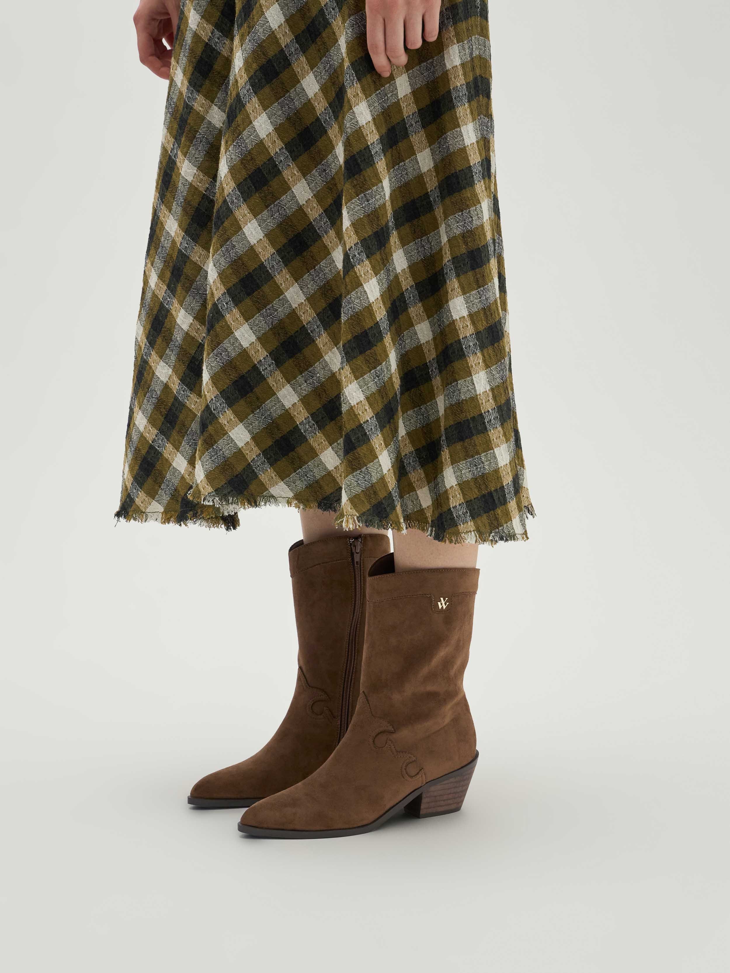 High cowboy boots VANESSA WU Brown