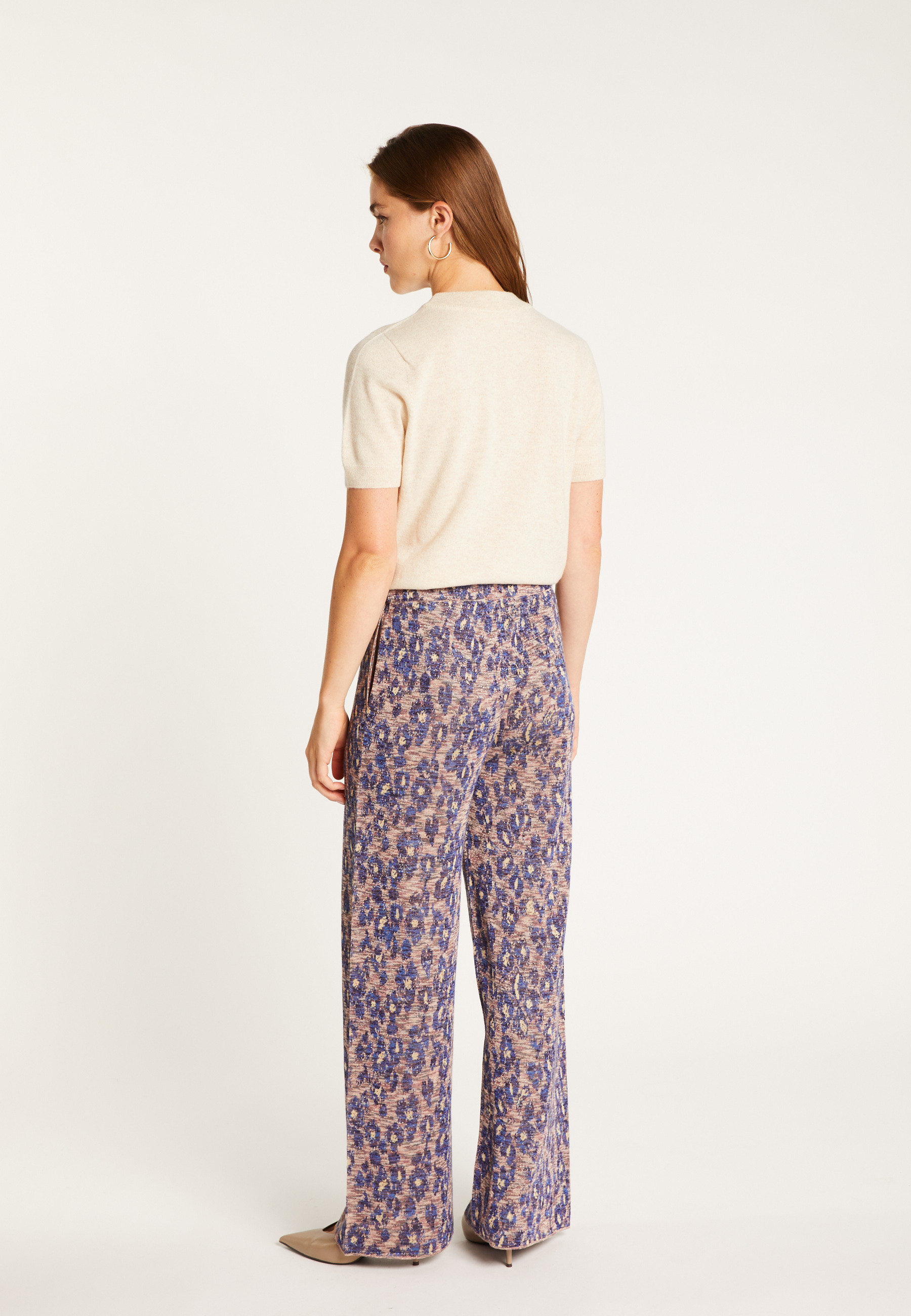 Iridescent viscose trousers MAISON MONTAGUT Pink