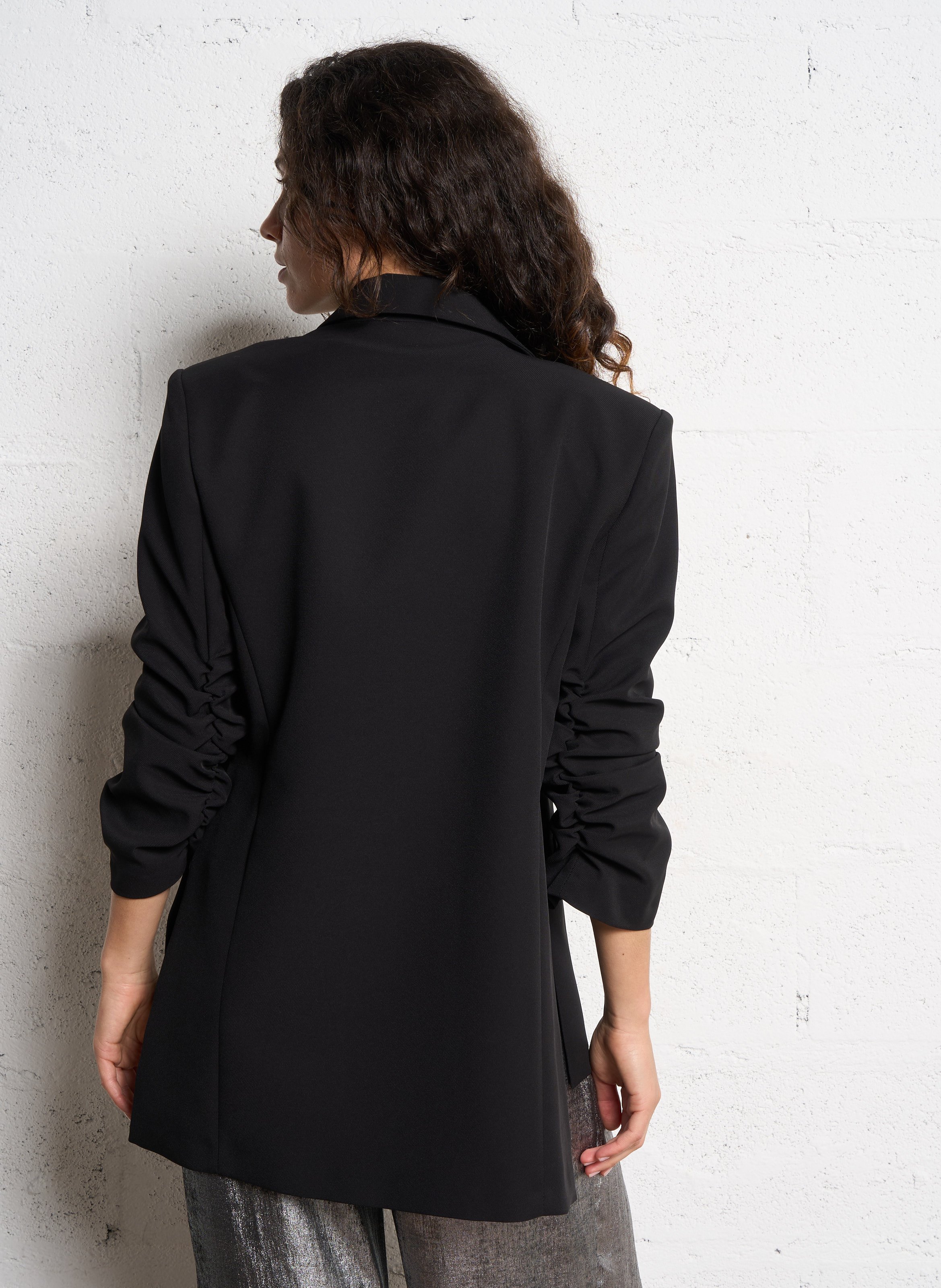 Oversized blazer jacket with notched lapel IMPERIAL Black