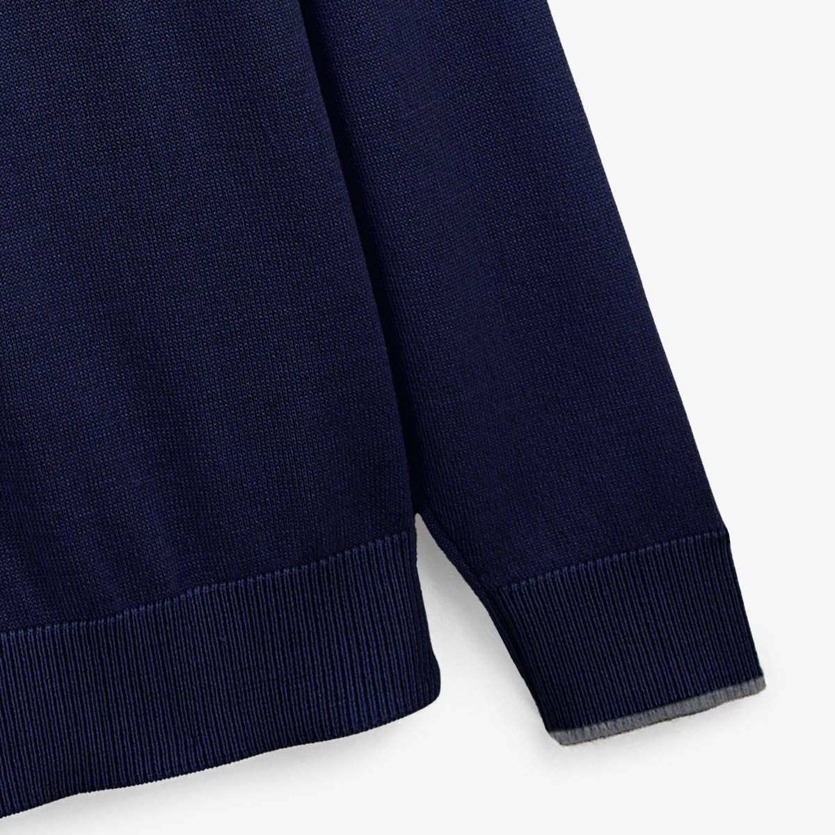 Sweater with plain round neckline SERGE BLANCO Blue