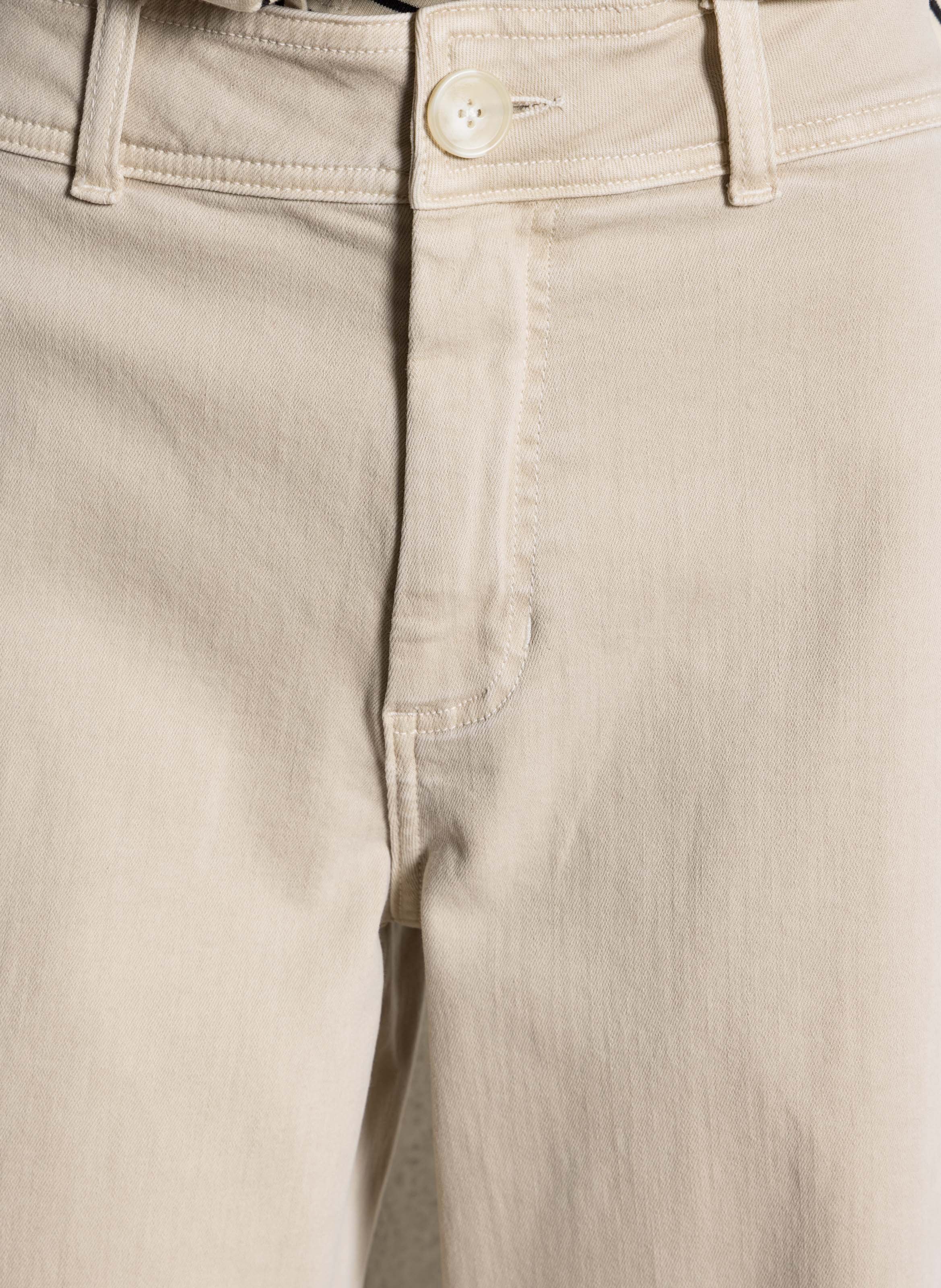 Jean large taille haute en coton mélangé JC SOPHIE Beige