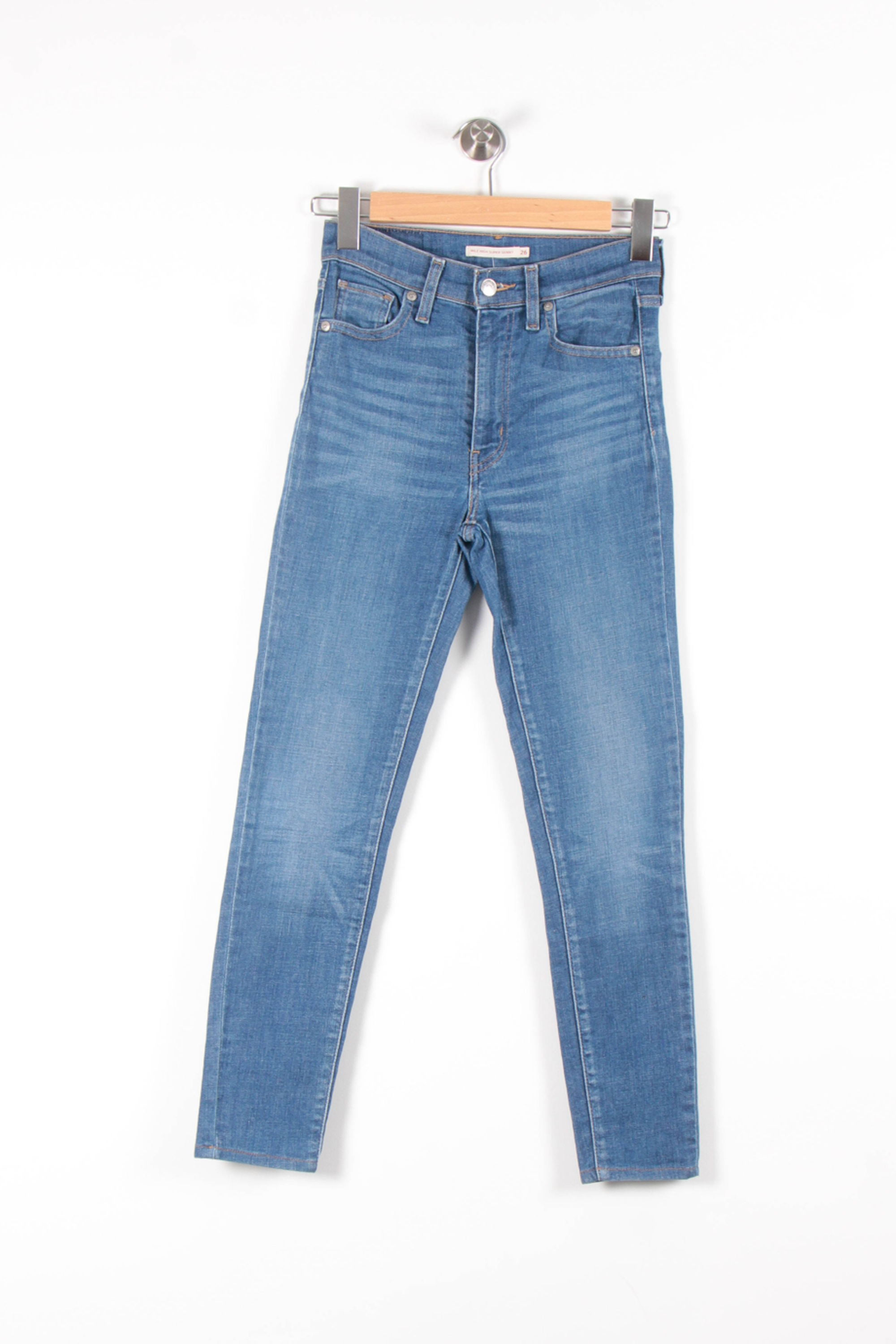 Cropped slim jeans with studs LEVI'S - Seconde main Blue