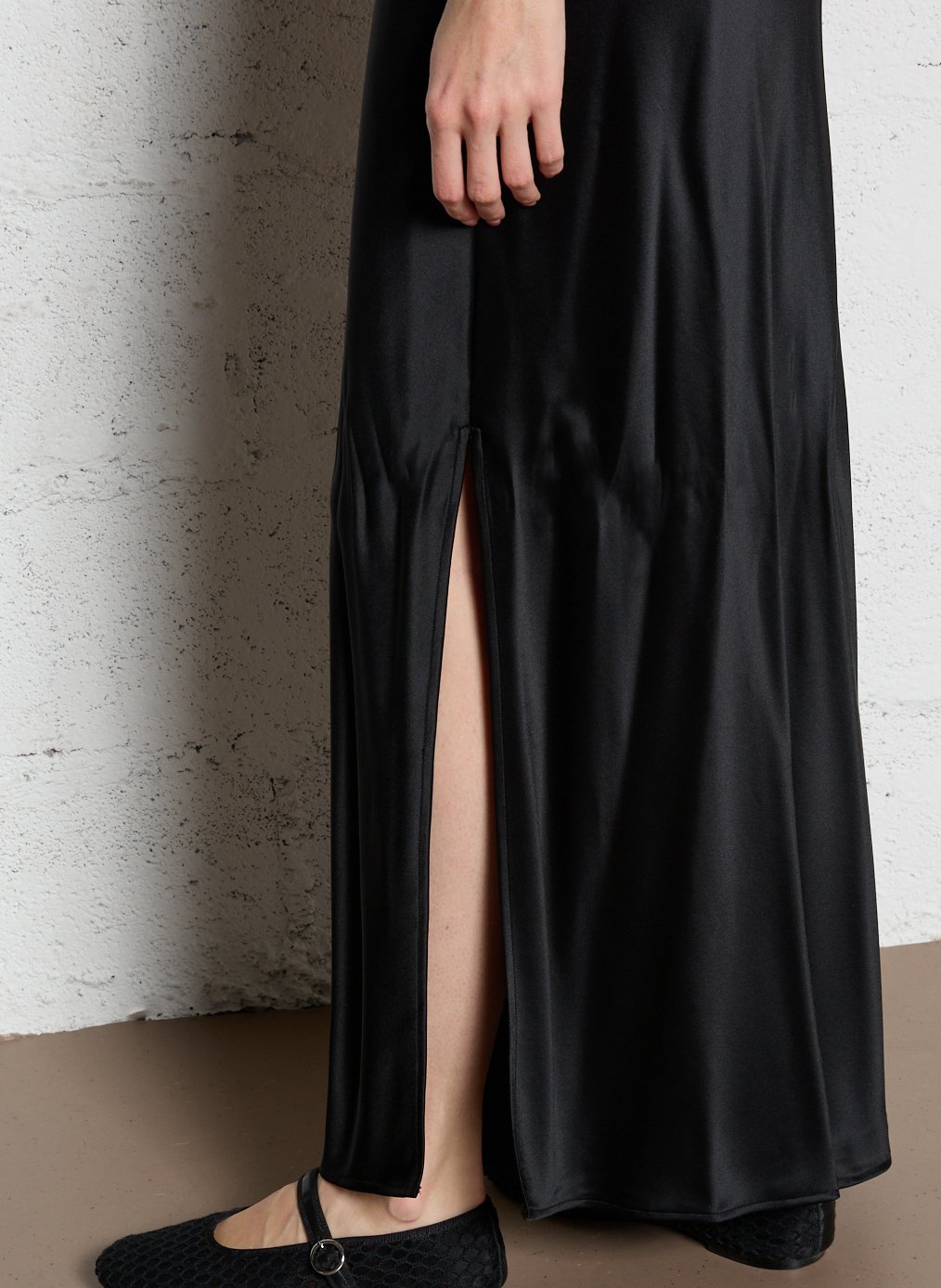 Long satin dress MAISON 123 Black