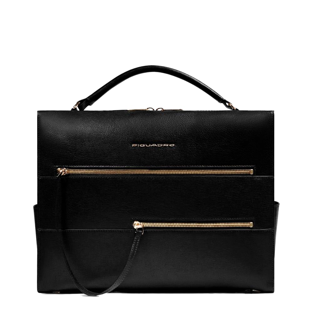 Women's laptop bag with iPad® compartment, shock protection, and RFID protection PIQUADRO