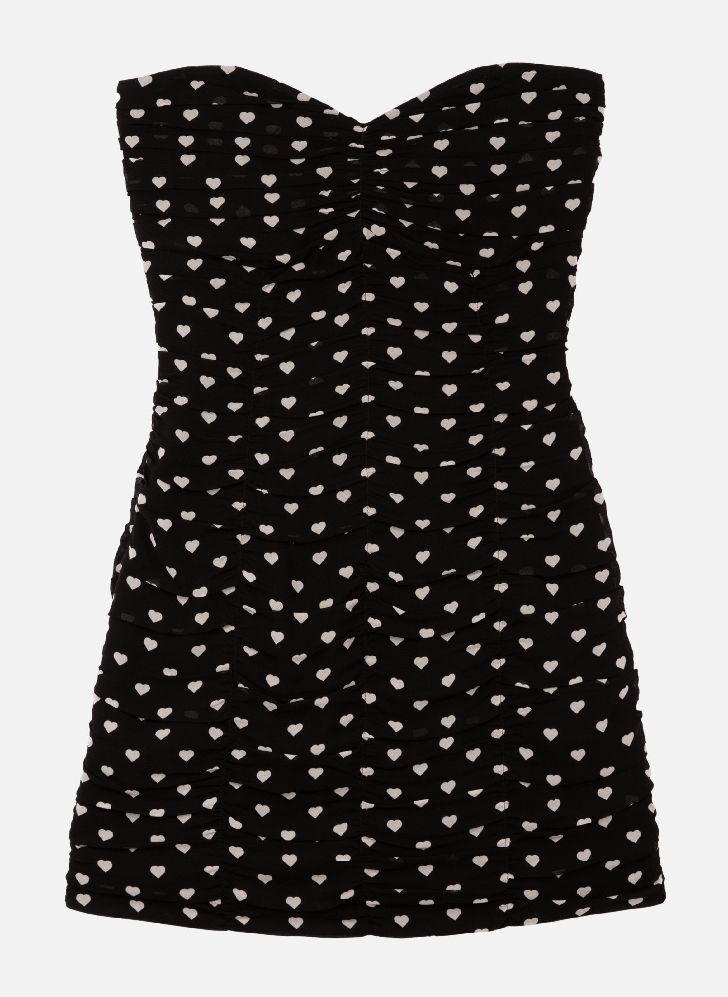 Short strapless dress with heart print THE KOOPLES Black