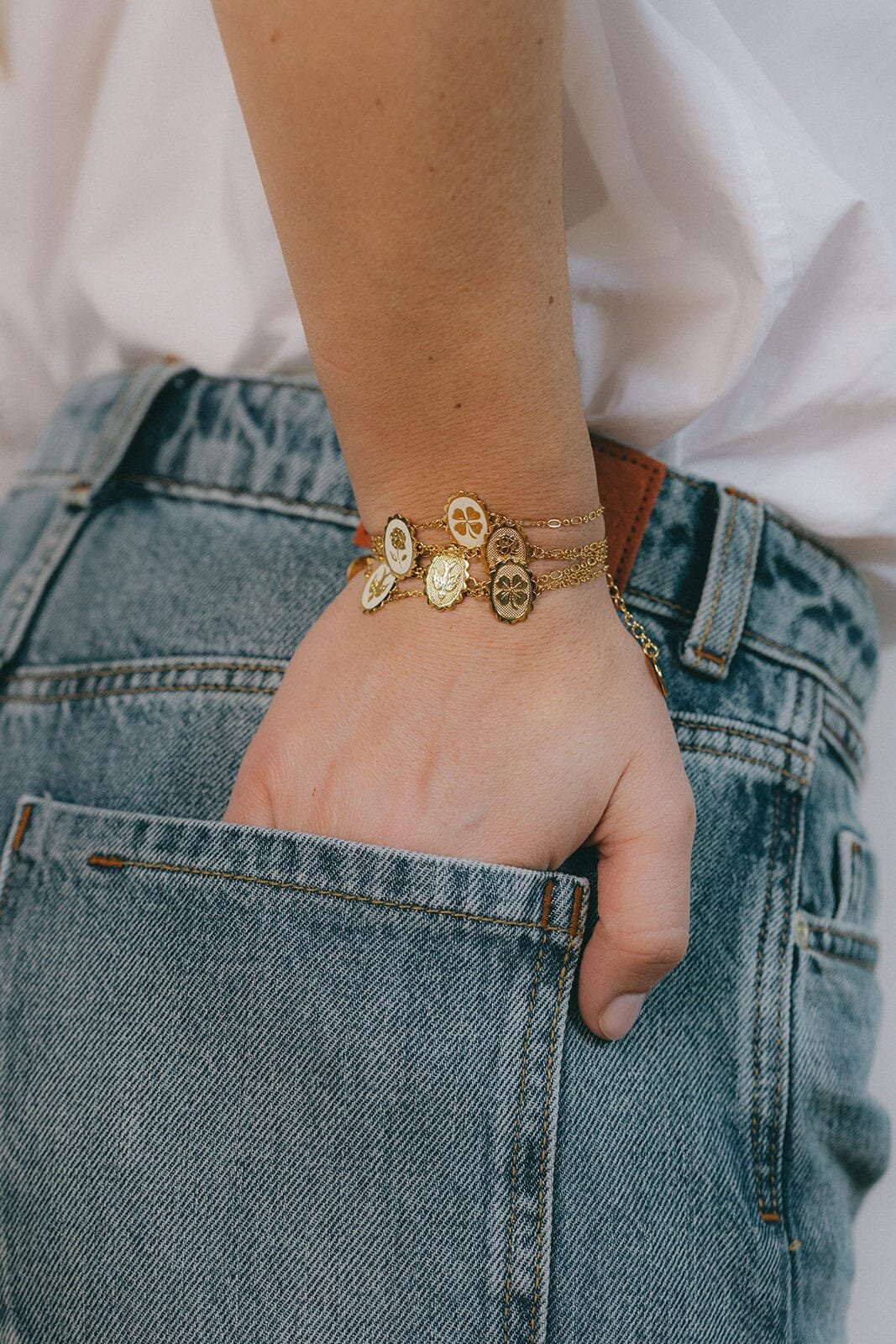 Gold-plated dove bracelet Silver