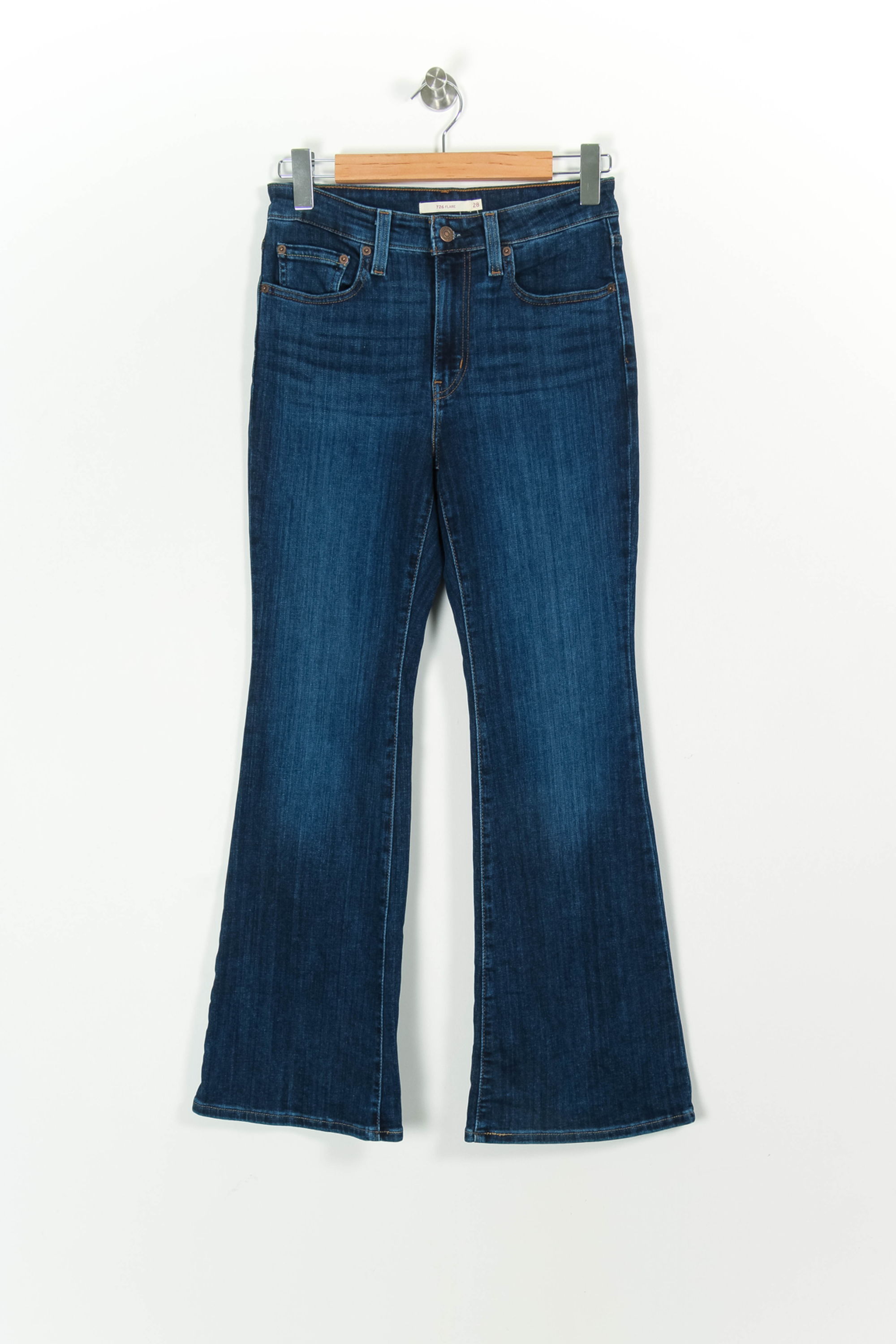 Cropped slim jeans with studs LEVI'S - Seconde main Blue