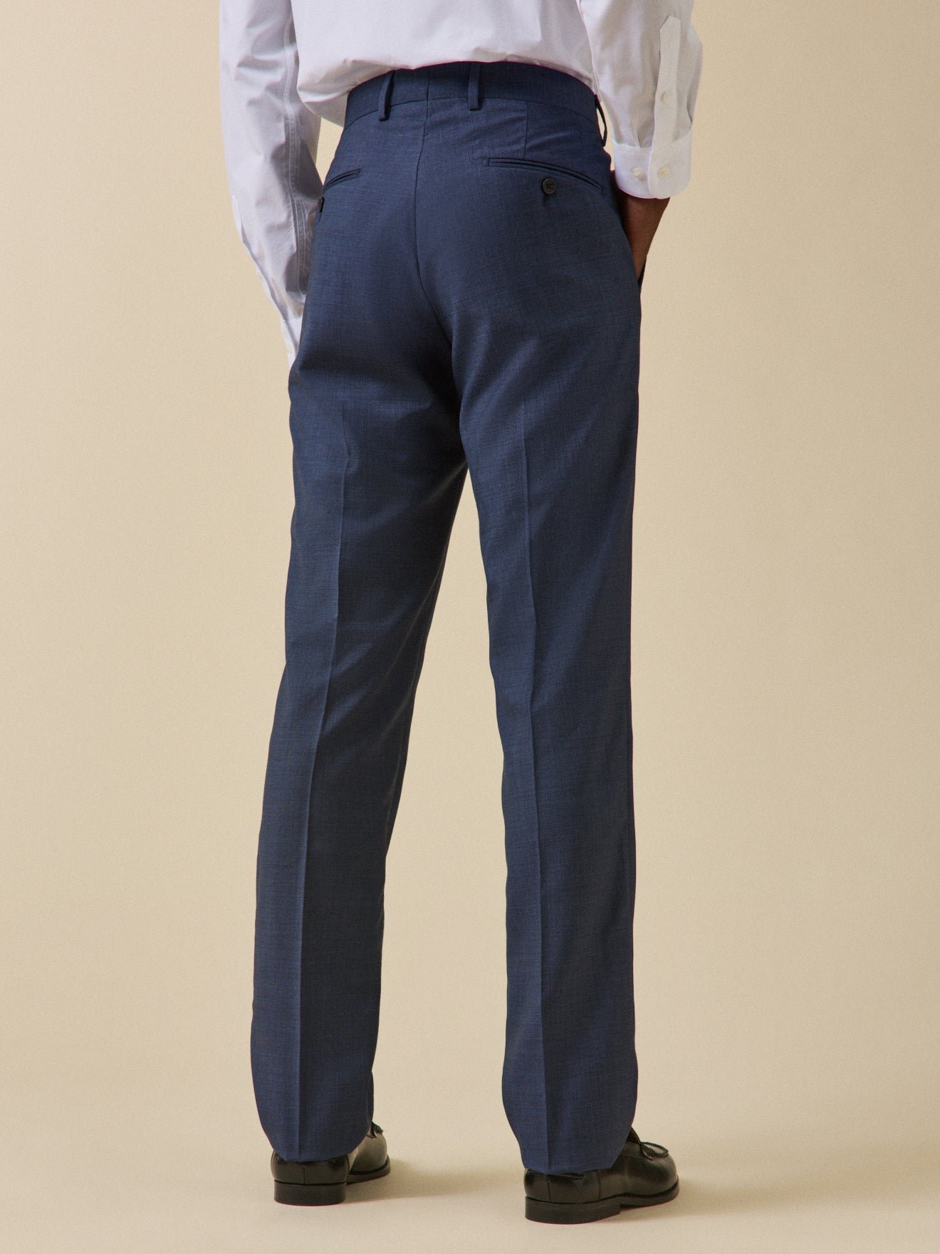 Pantalon de costume  super 110's CYRILLUS Bleu
